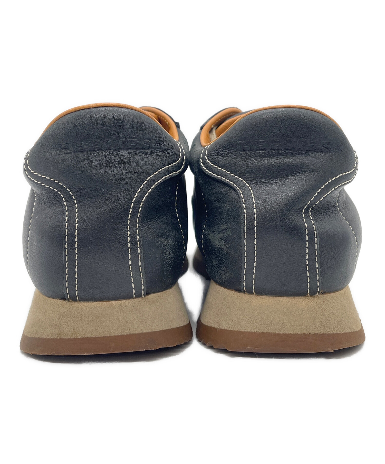 中古・古着通販】HERMES (エルメス) HERMES Hロゴレザースニーカー