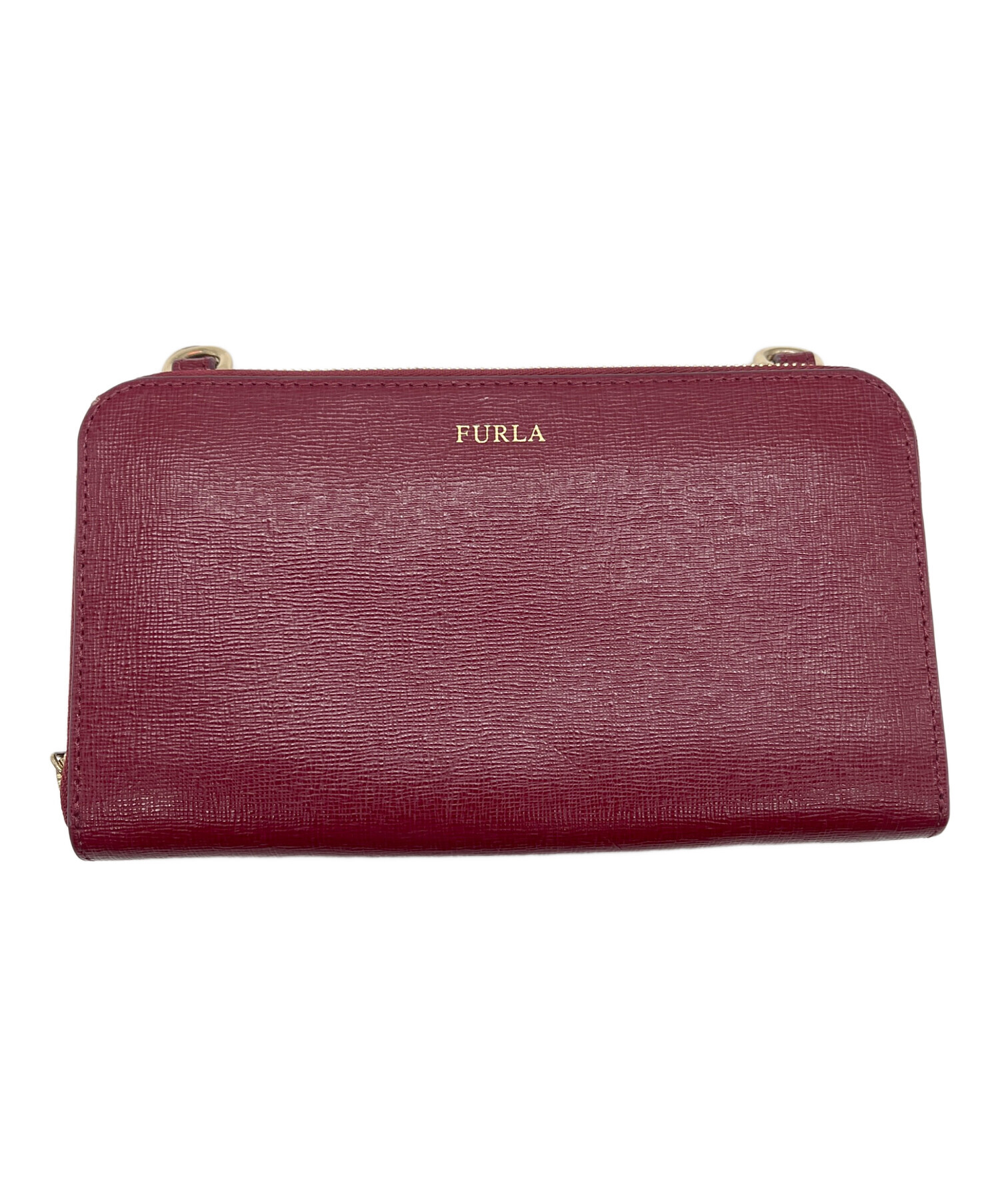 中古・古着通販】FURLA (フルラ) ショルダーウォレットバッグ レッド 