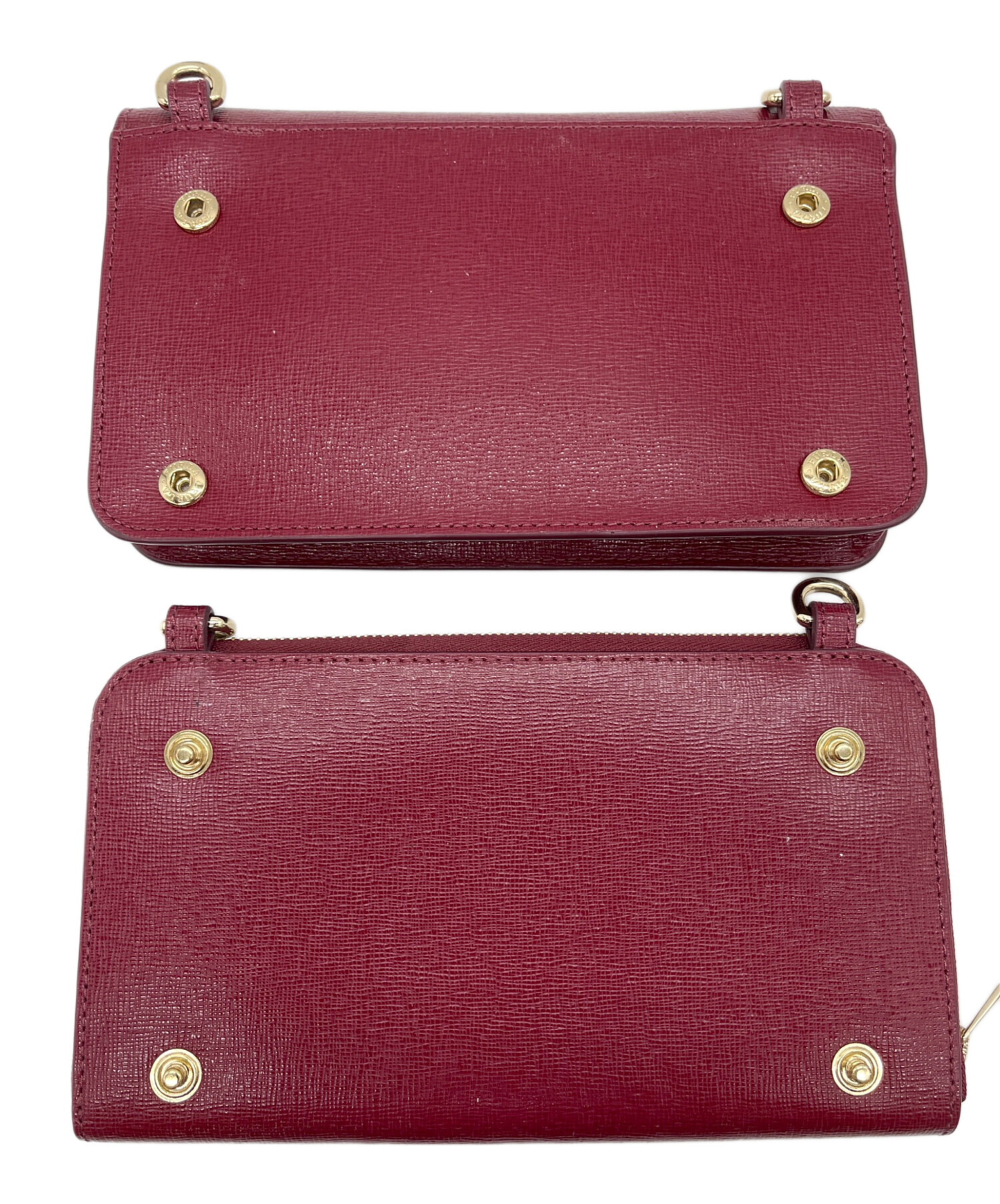 中古・古着通販】FURLA (フルラ) ショルダーウォレットバッグ レッド 