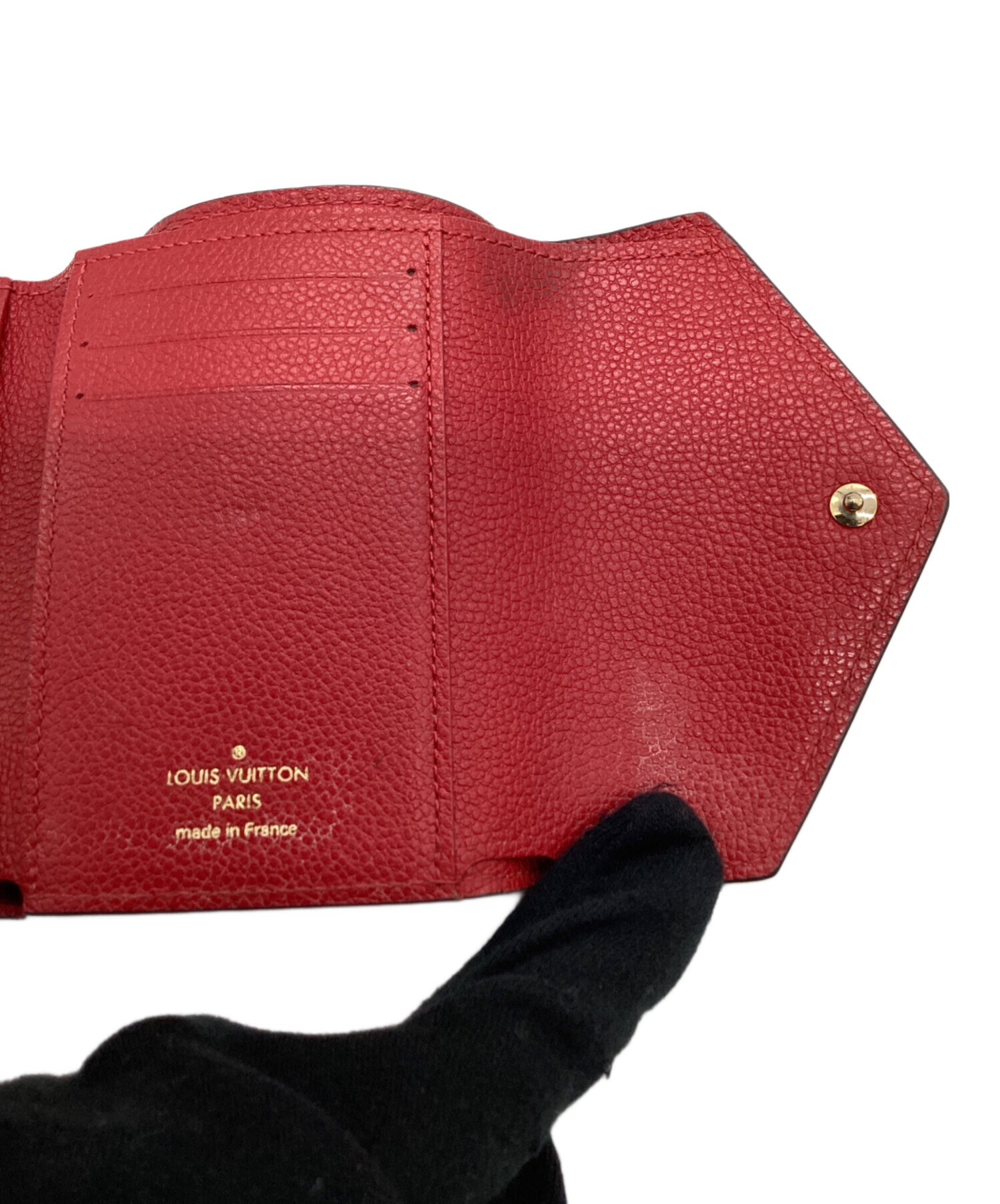 中古・古着通販】LOUIS VUITTON (ルイ ヴィトン) 3つ折り財布 レッド 