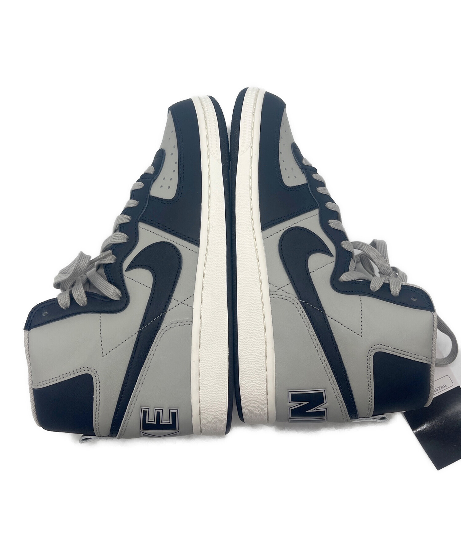 中古・古着通販】NIKE (ナイキ) ハイカットスニーカー グレー×ネイビー