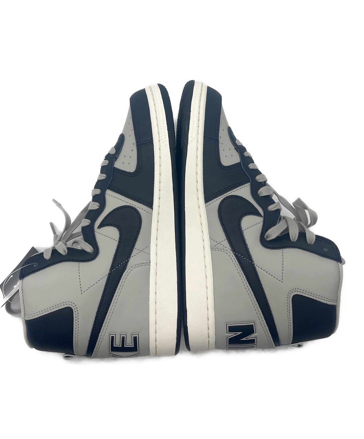 Nike ハイカットスニーカー ホワイト/ブルー/グレー 中古・古着通販】NIKE (ナイキ) ハイカットスニーカー グレー×ネイビー