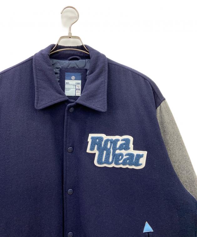 中古・古着通販】ROCA WEAR (ロカウェア) スタジャン ネイビー×グレー