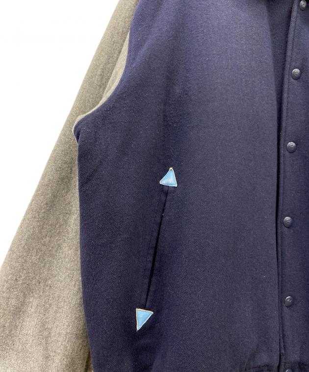 中古・古着通販】ROCA WEAR (ロカウェア) スタジャン ネイビー×グレー