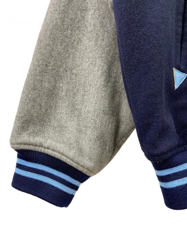 中古・古着通販】ROCA WEAR (ロカウェア) スタジャン ネイビー×グレー