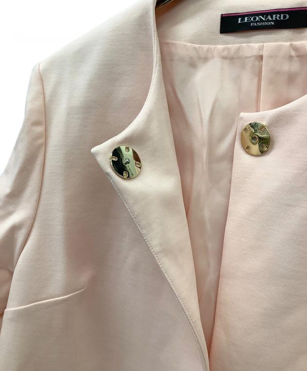 2 未使用保管品　レオナールスポーツ　スプリングコート　ピンク　40 中古・古着通販】LEONARD (レオナール) スプリングコート ピンク