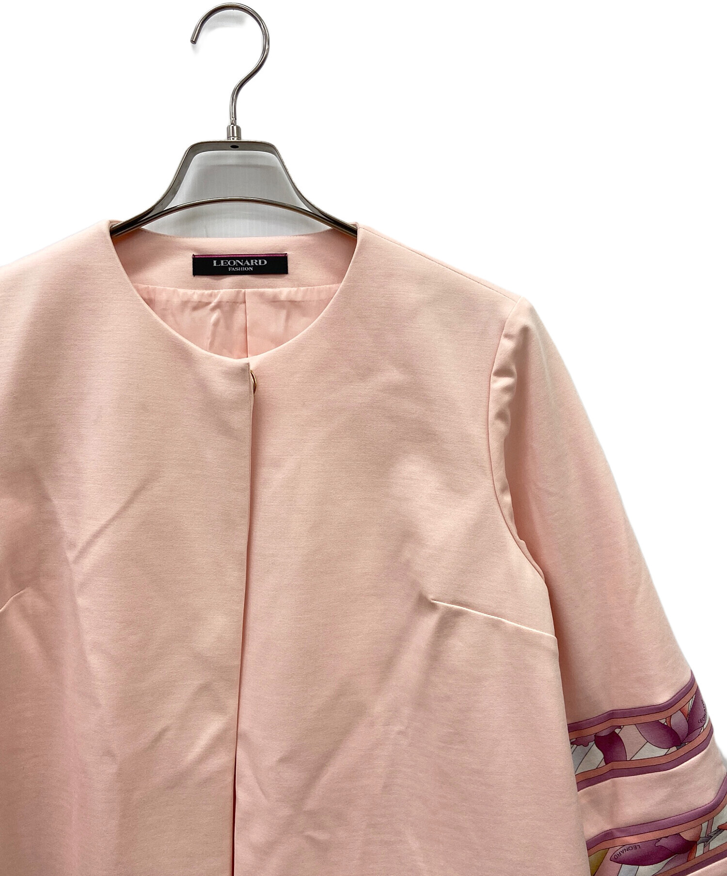 2 未使用保管品　レオナールスポーツ　スプリングコート　ピンク　40 中古・古着通販】LEONARD (レオナール) スプリングコート ピンク