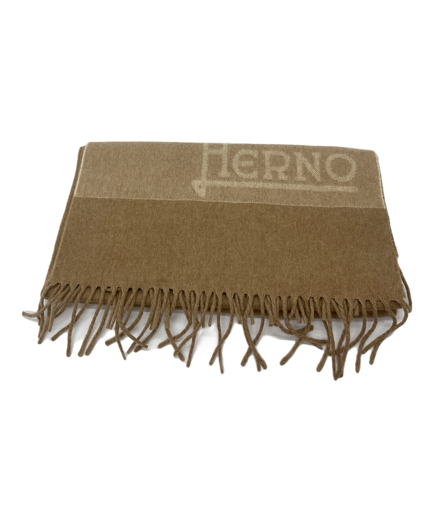【新品タグ付】HERNO ヘルノ ストール マフラー 中古・古着通販】HERNO (ヘルノ) マフラー ブラウン 未使用品