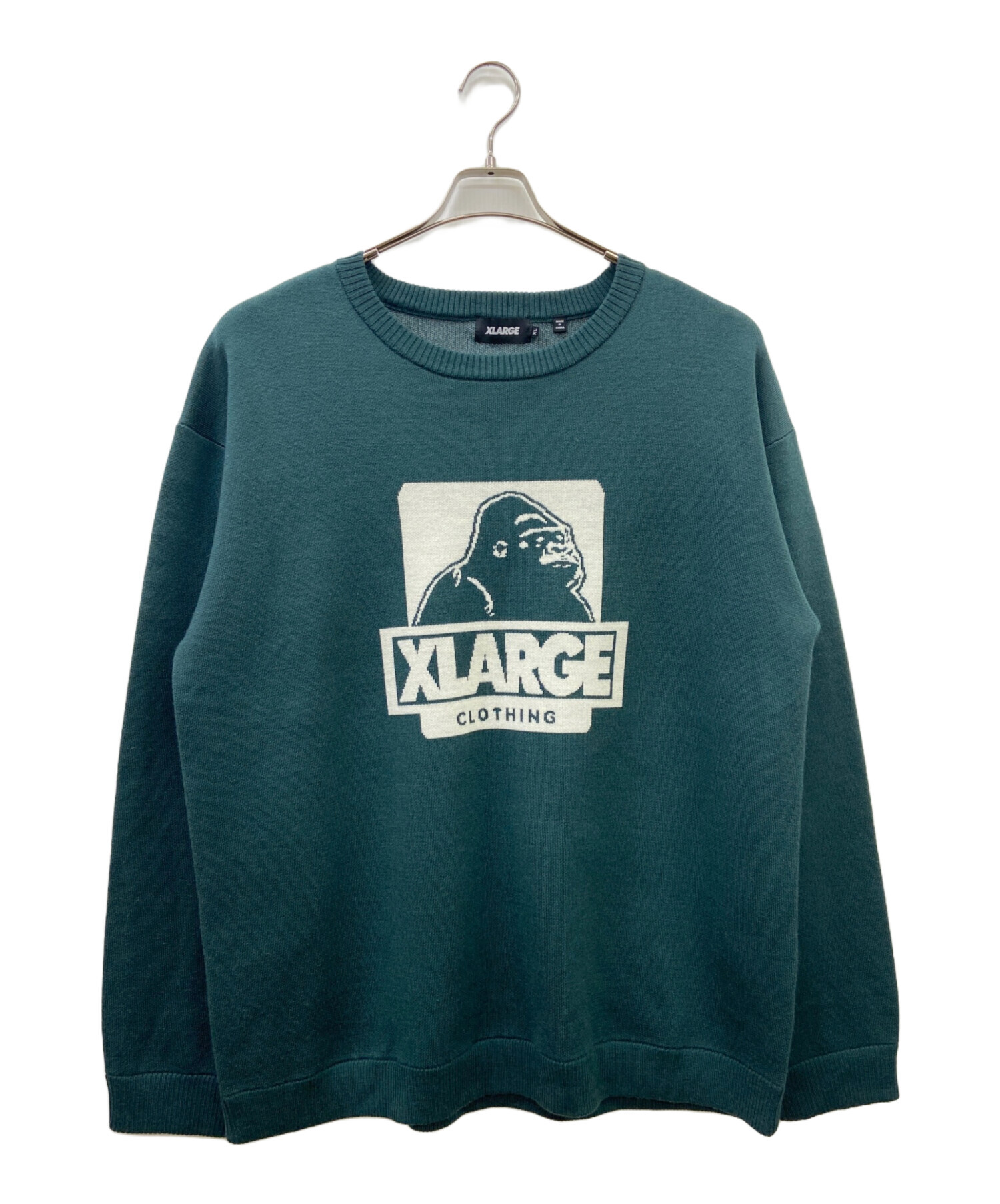 中古・古着通販】X-LARGE (エクストララージ) 厚手ニット グリーン 