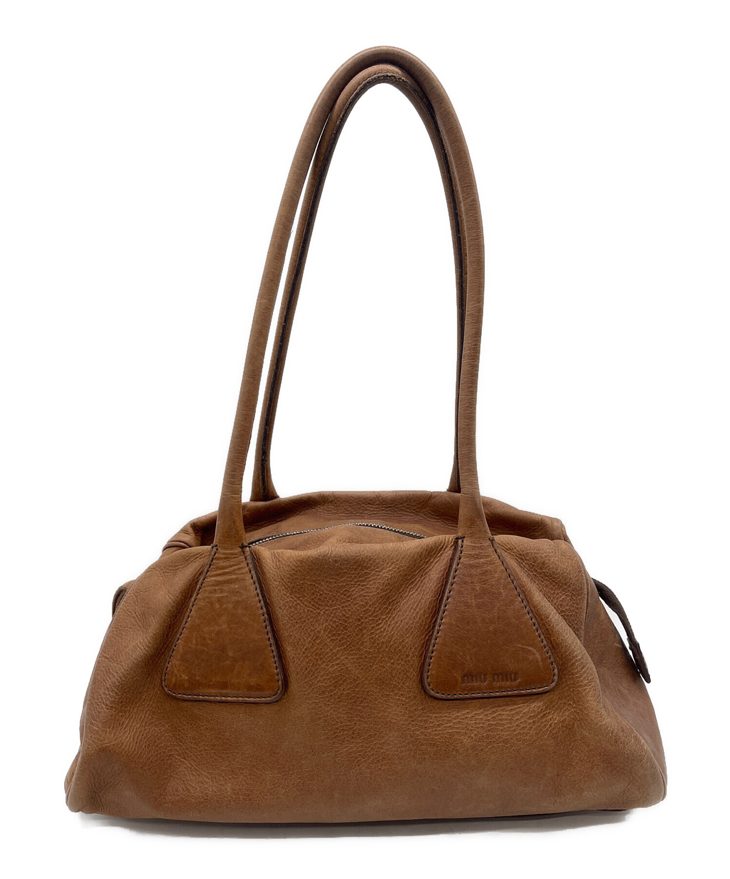 中古・古着通販】MIU MIU (ミュウミュウ) ハンドバッグ ブラウン