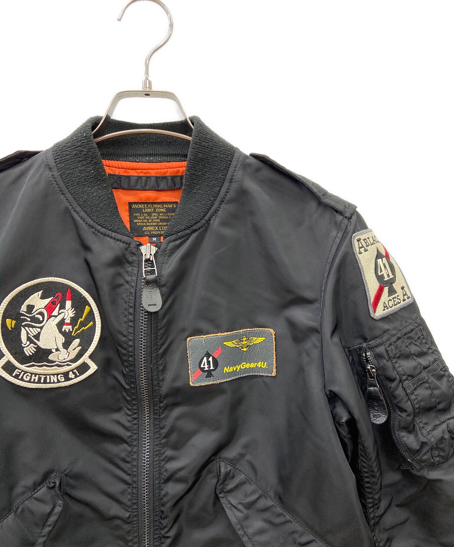 中古・古着通販】AVIREX (アヴィレックス) L-2Aジャケット ブラック