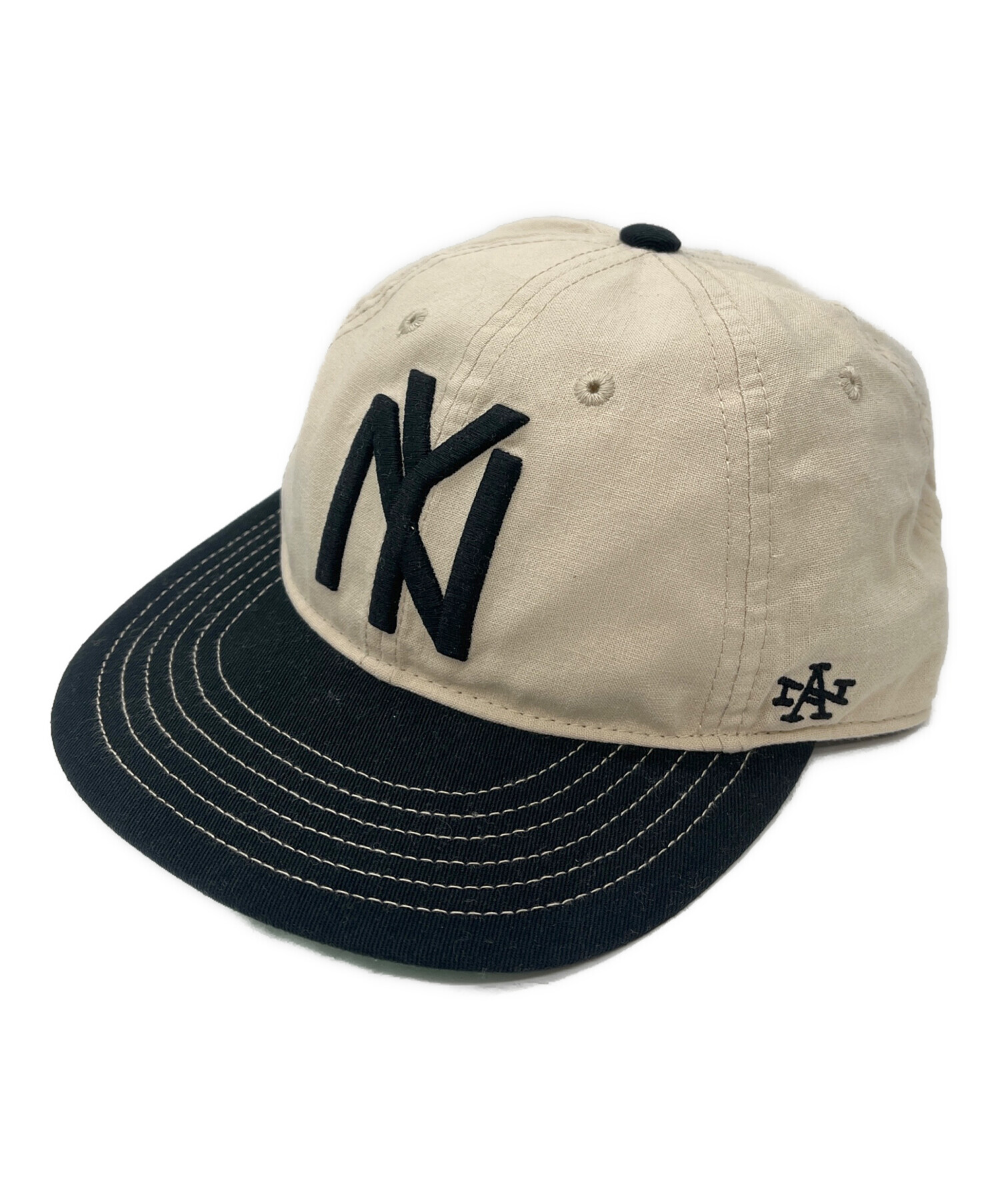 American Needle ベースボールキャップ ベージュ×ブラック 中古・古着通販】American Needle (アメリカンニードル) キャップ