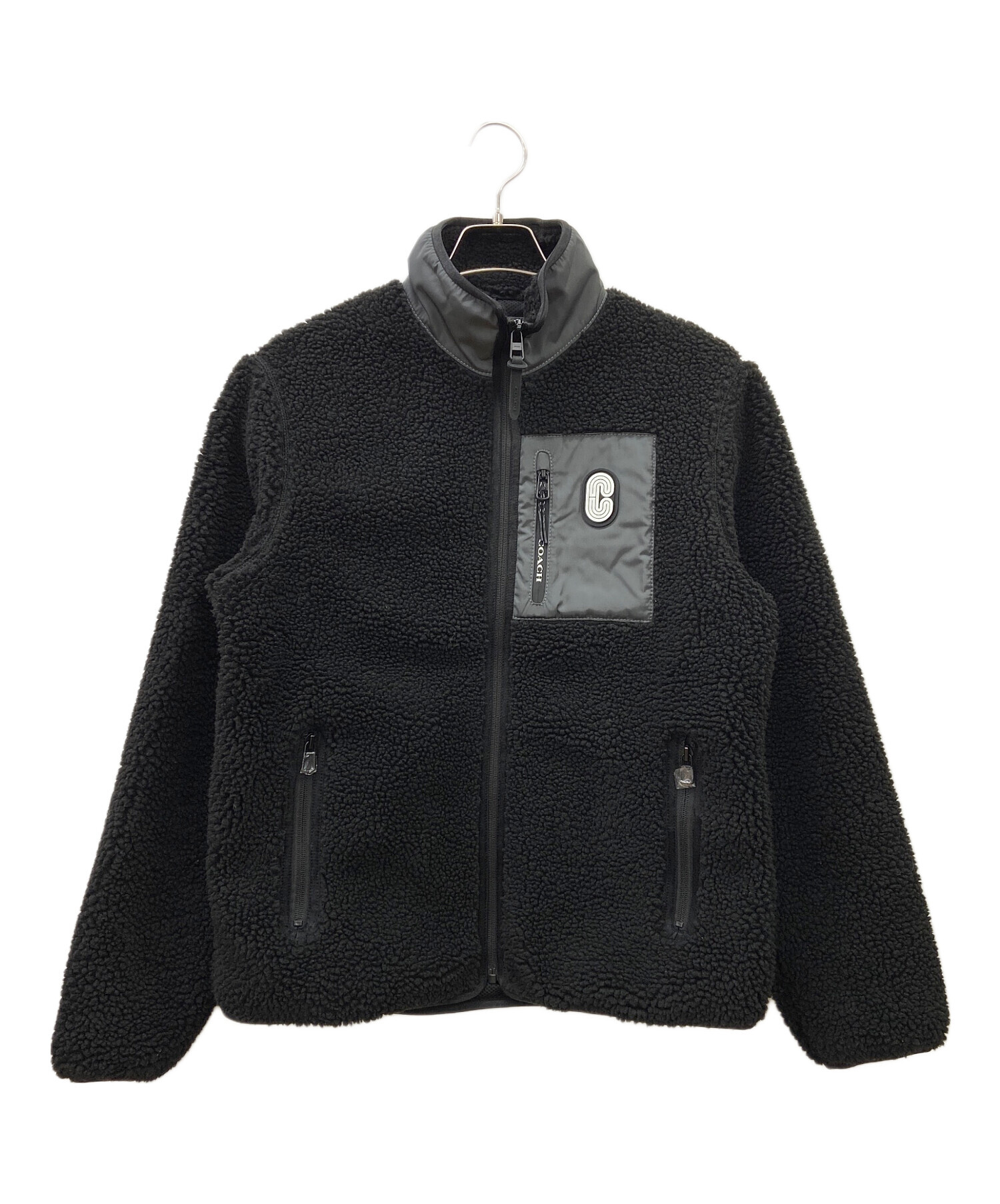 中古・古着通販】COACH (コーチ) ボアジャケット ブラック サイズ:S