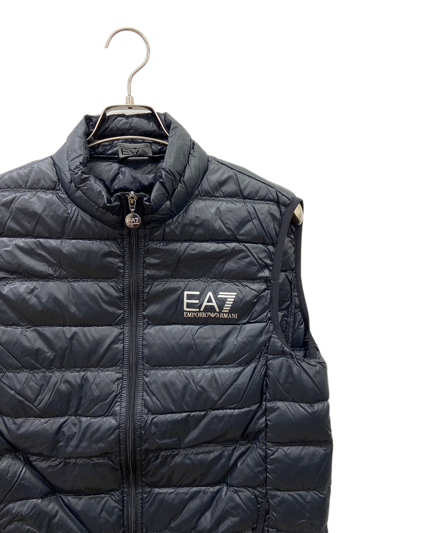 中古・古着通販】EA7 (イーエーセブン) ダウンベスト ブラック サイズ 