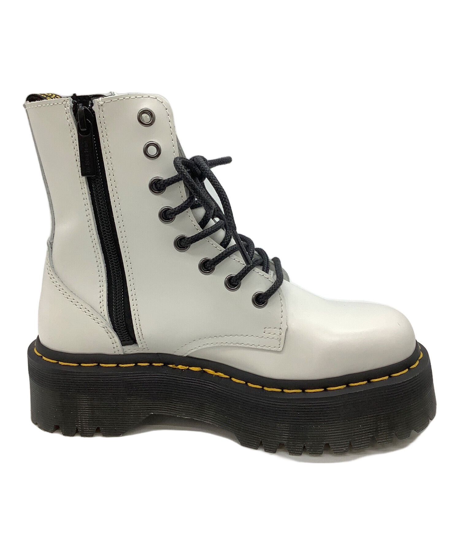 今月削除します‼️レア！廃盤モデル Dr.Martens 白ブーツ 中古・古着通販】Dr.Martens (ドクターマーチン) Jadon 8ホールブーツ