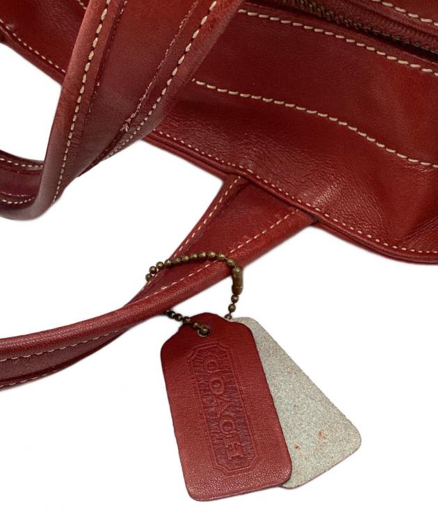 中古・古着通販】COACH (コーチ) ハンドバッグ レッド｜ブランド・古着