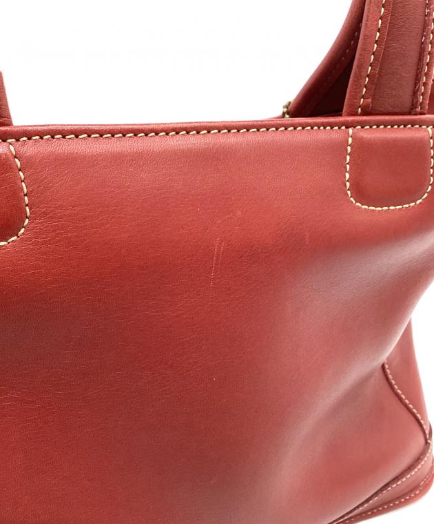 COACH ハンドバッグ レッド 中古・古着通販】COACH (コーチ) ハンドバッグ レッド｜ブランド・古着