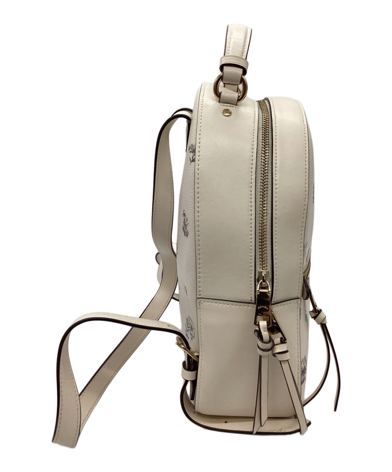 美品 コーチ リュックサック バックパック ペース ボア チャーム アイボリー 中古・古着通販】COACH (コーチ) COACH リュック アイボリー｜ブランド