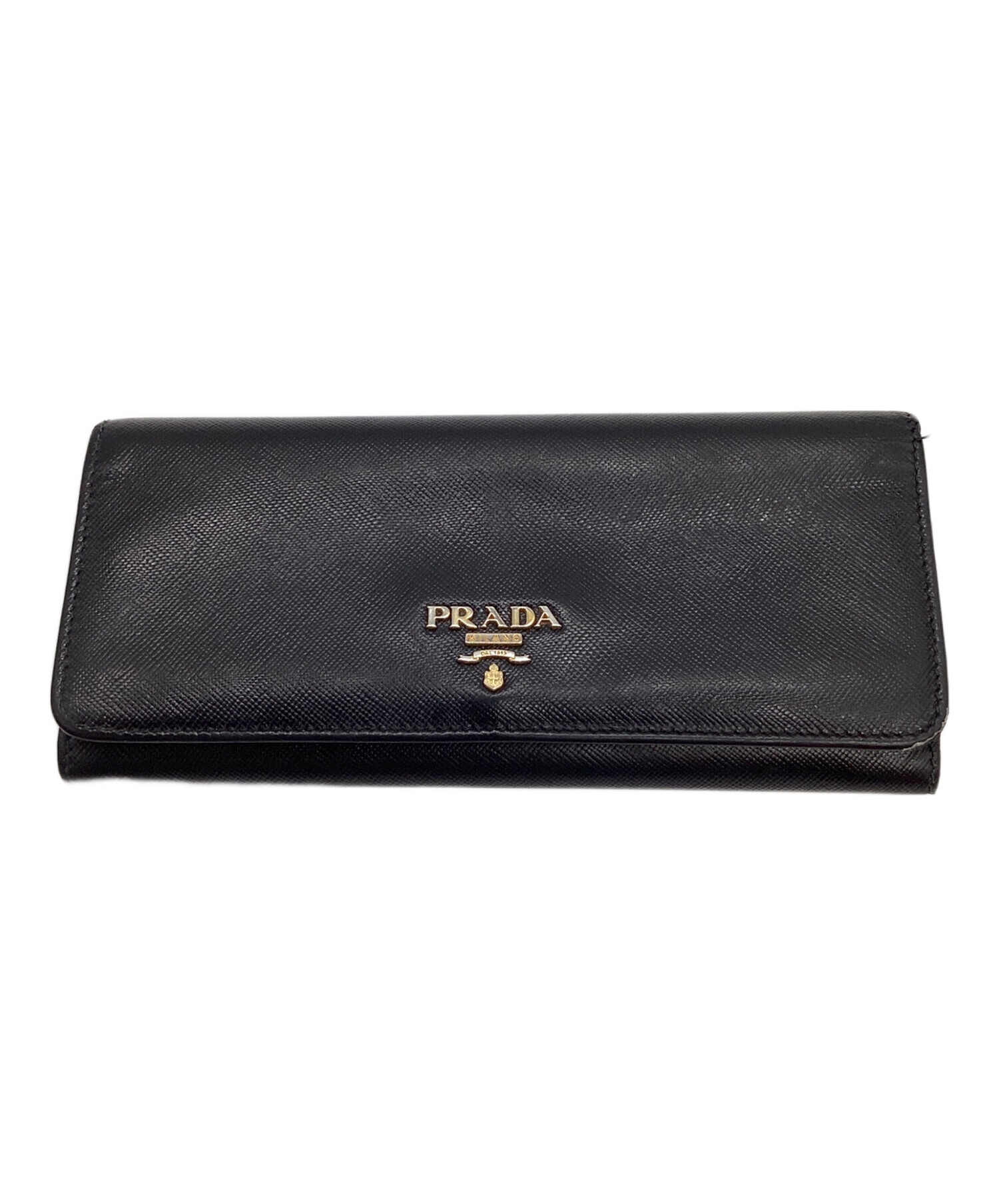 中古・古着通販】PRADA (プラダ) 2つ折りロングウォレット ブラック