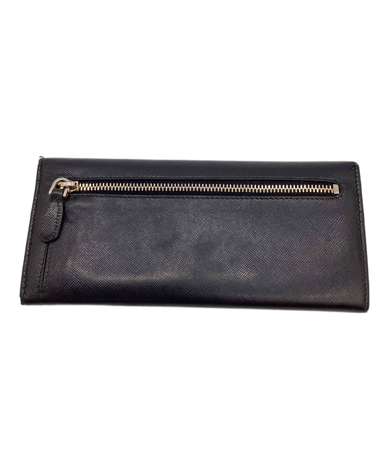 中古・古着通販】PRADA (プラダ) 2つ折りロングウォレット ブラック