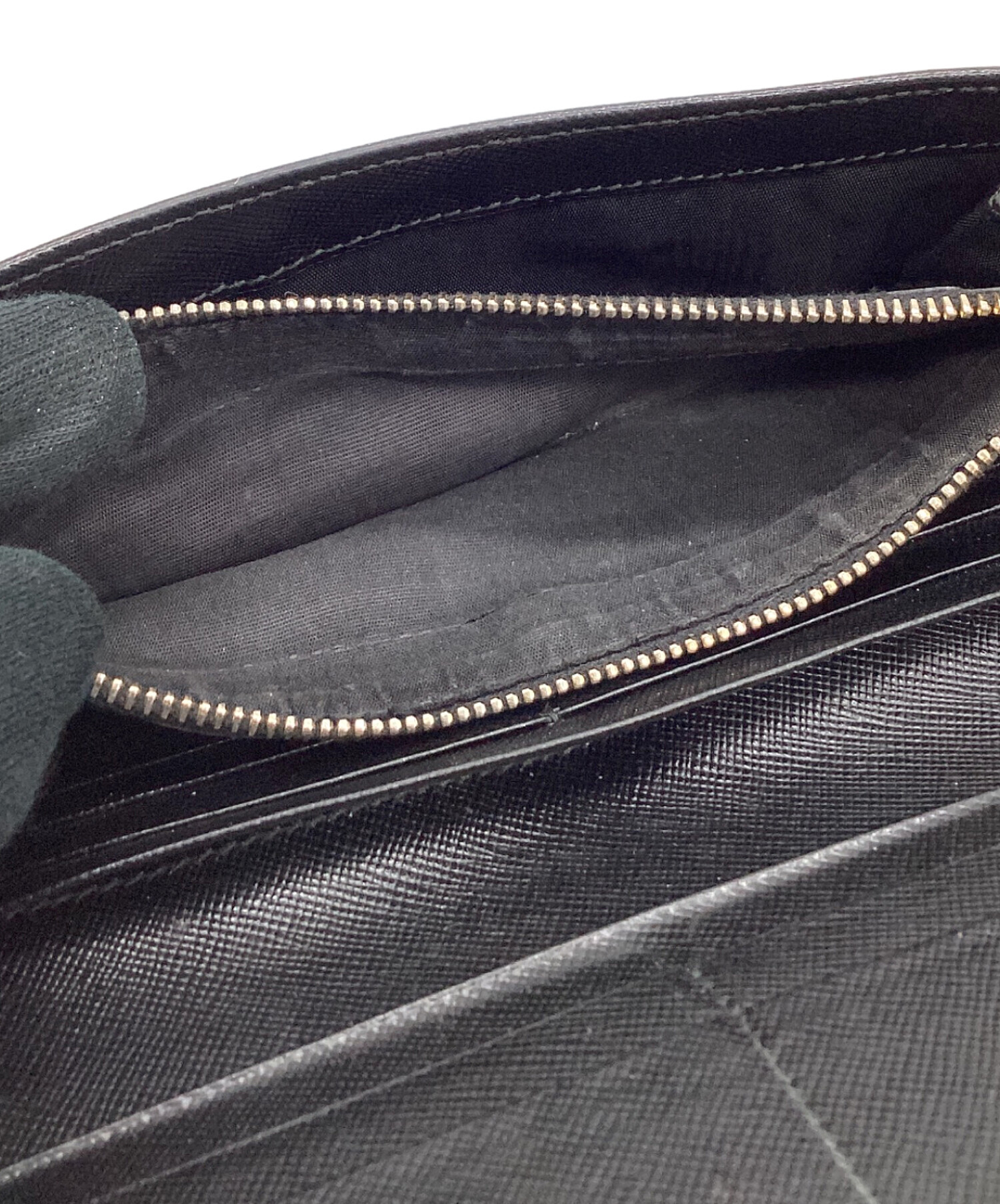 中古・古着通販】PRADA (プラダ) 2つ折りロングウォレット ブラック