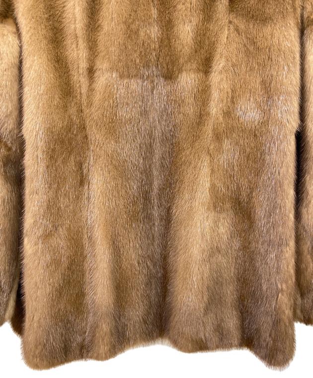 中古・古着通販】SAGA MINK (サガミンク) 毛皮ハーフコート ブラウン