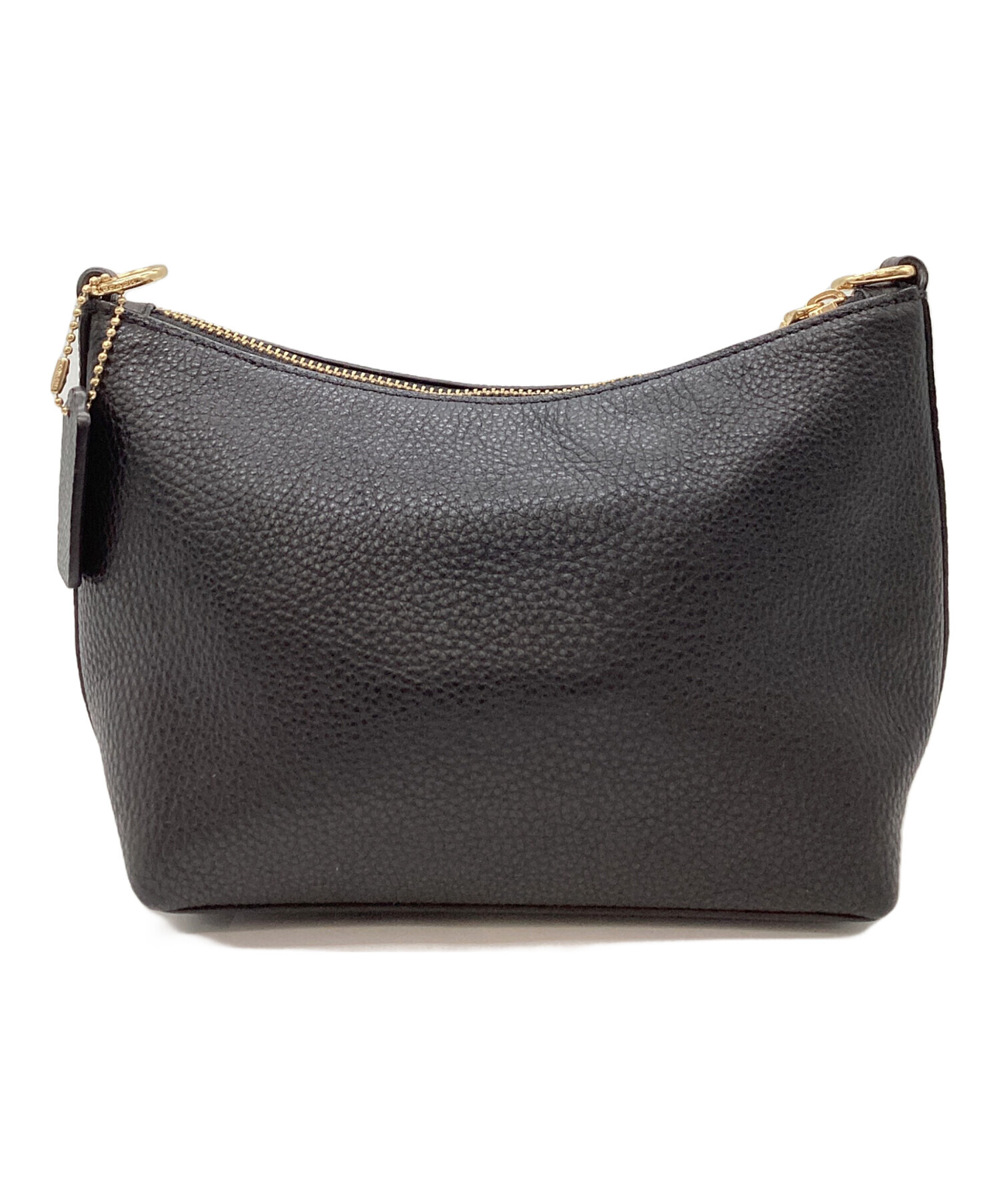 中古・古着通販】COACH (コーチ) ロゴ型押しハンドバッグ ブラック