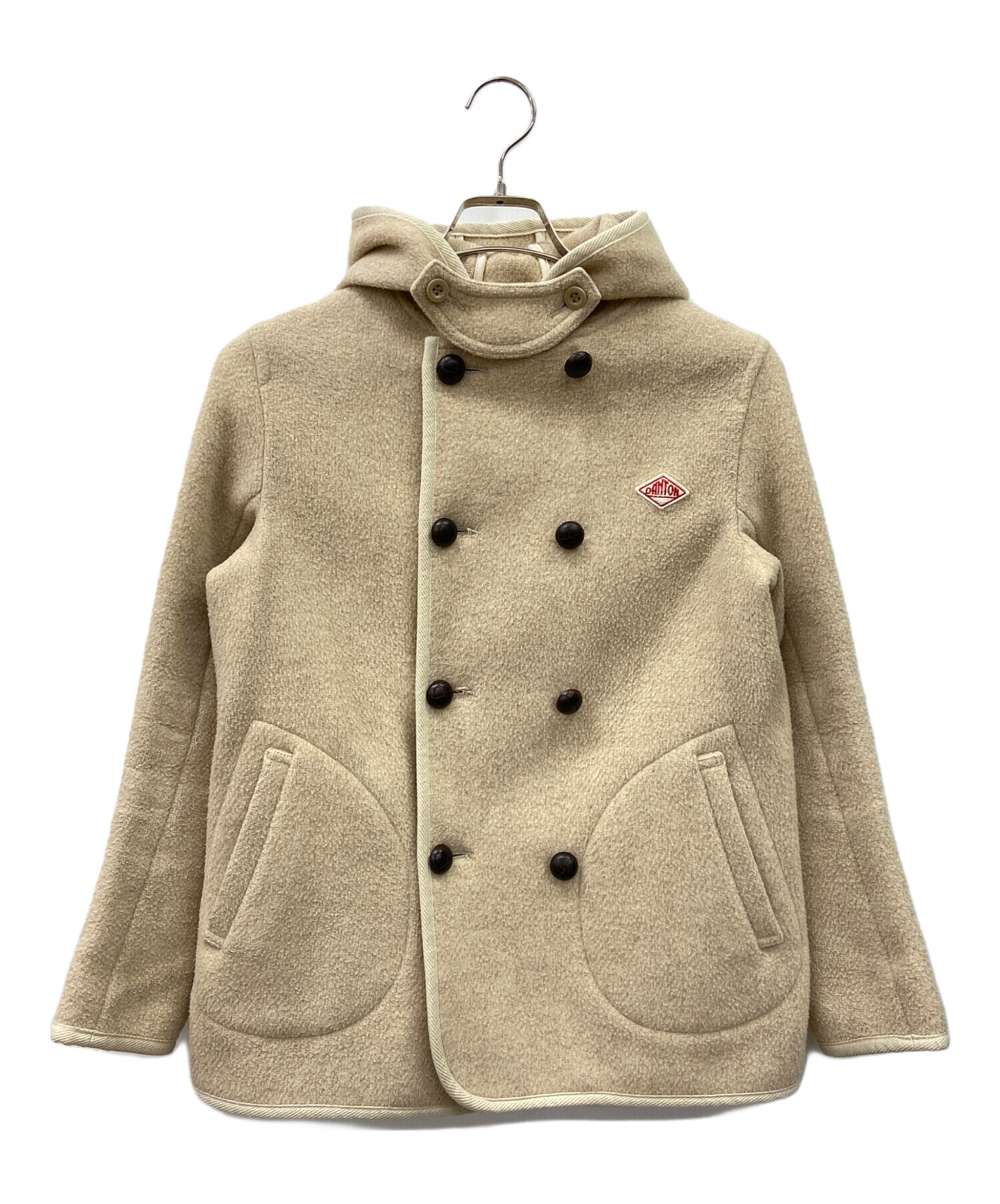 未使用　DANTON フード付きウールモッサ 中古・古着通販】DANTON (ダントン) ウールモッサダブルコート