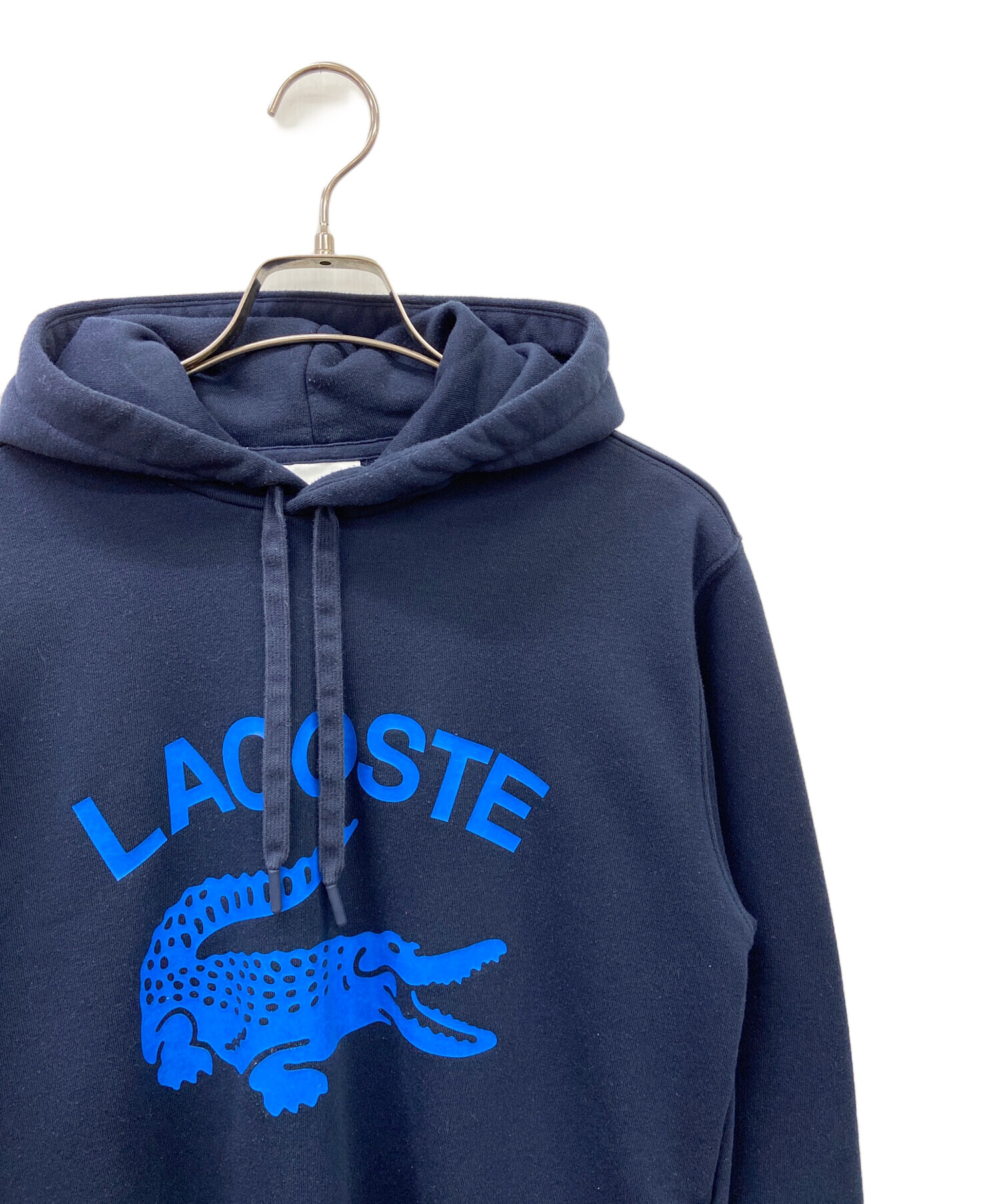 中古・古着通販】LACOSTE (ラコステ) プルオーバーパーカー ネイビー 
