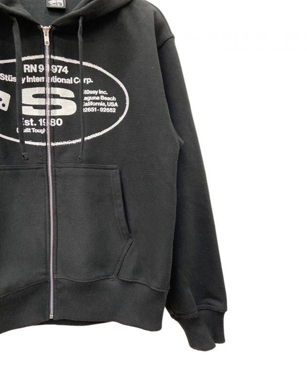 中古・古着通販】stussy (ステューシー) ジップパーカー ブラック