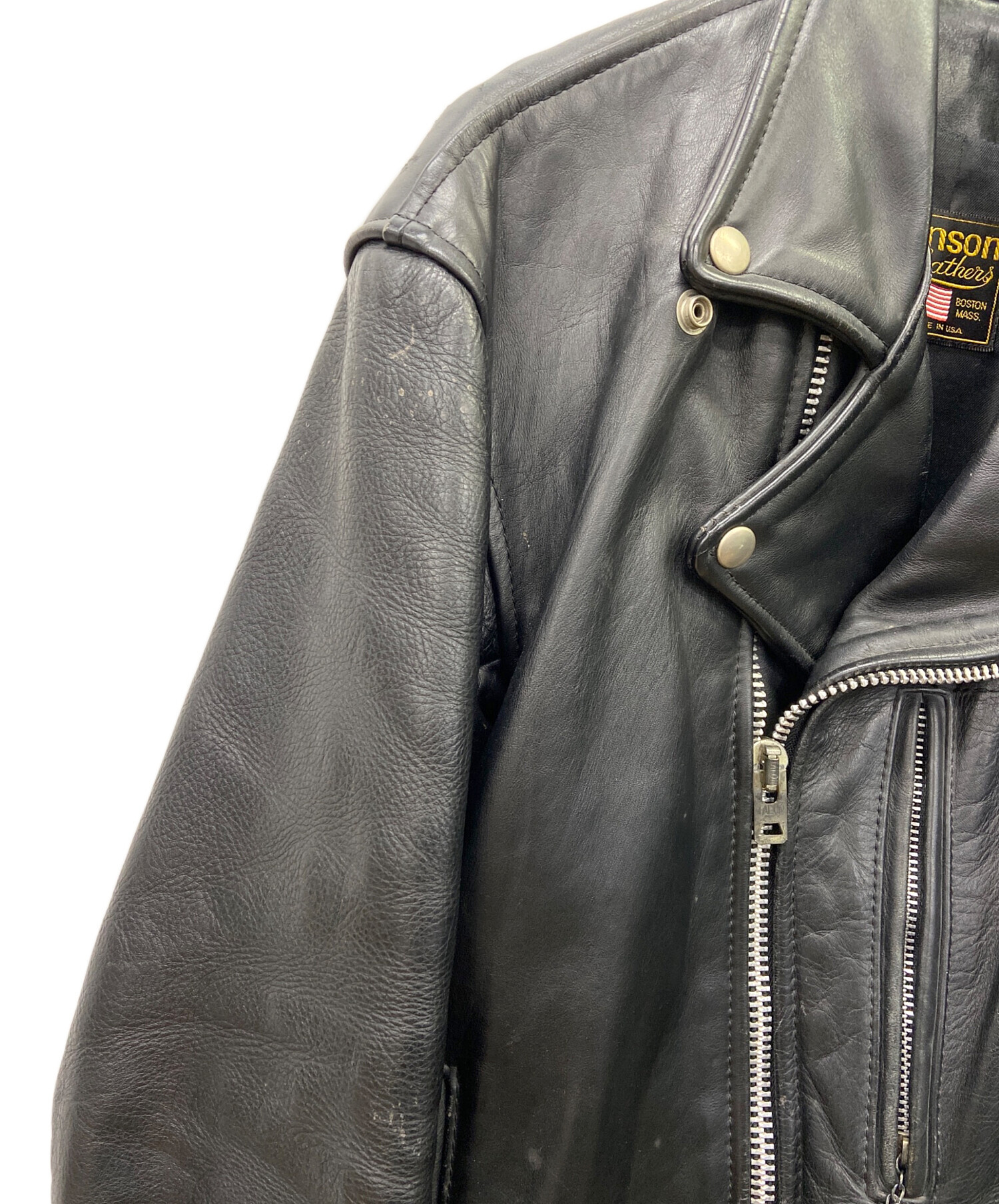 中古・古着通販】VANSON (バンソン) レザーライダースジャケット