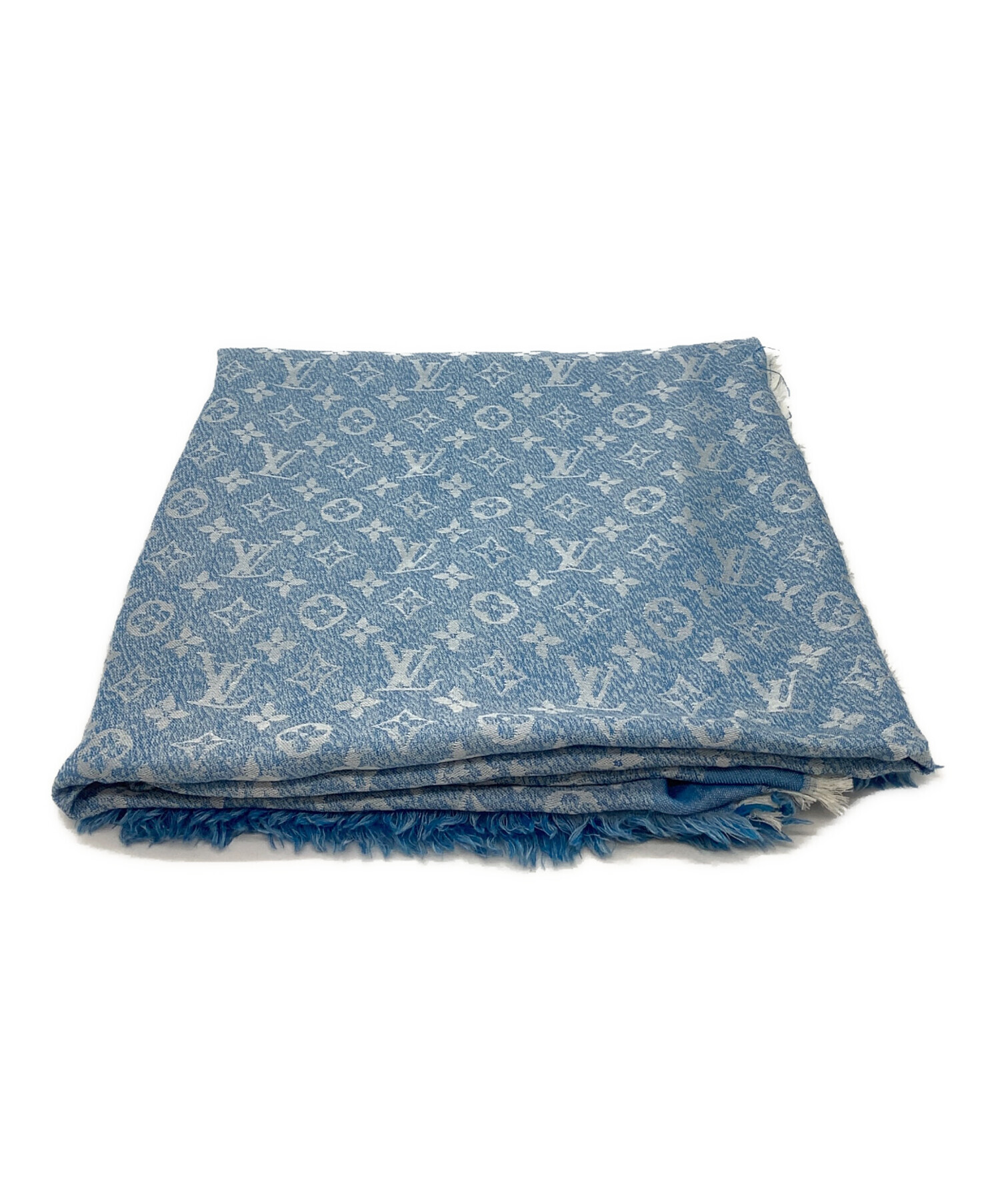 LOUIS VUITTON ルイヴィトン M71620  モノグラム 迷彩 コットン ストール ネイビー レディース 中古・古着通販】LOUIS VUITTON (ルイ ヴィトン) LOUIS VUITTON