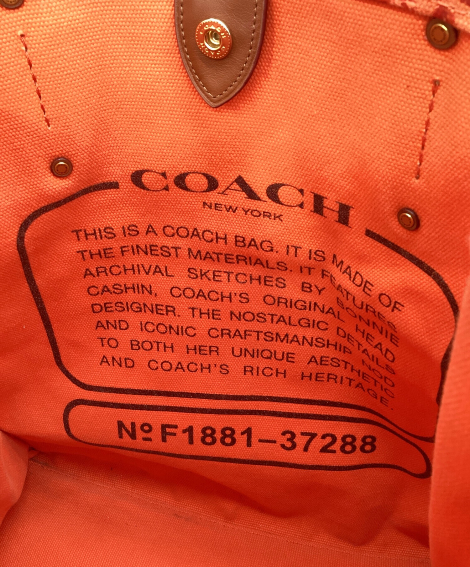 中古・古着通販】COACH (コーチ) COACH ボニーカシン トートバッグ
