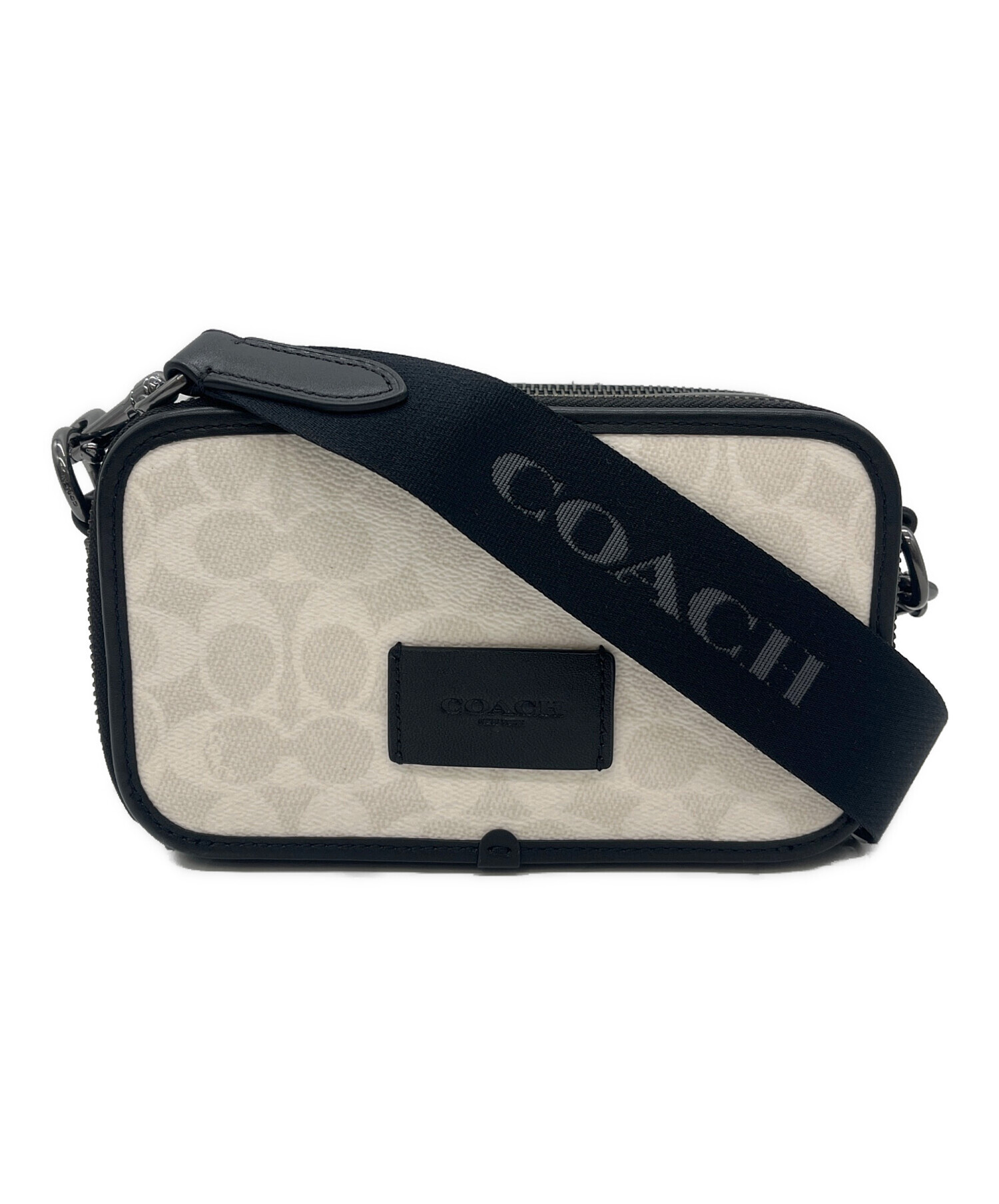 1月末までの出品【新品・未使用】COACHボディバッグ 中古・古着通販】COACH (コーチ) ボディバッグ ホワイト×ブラック