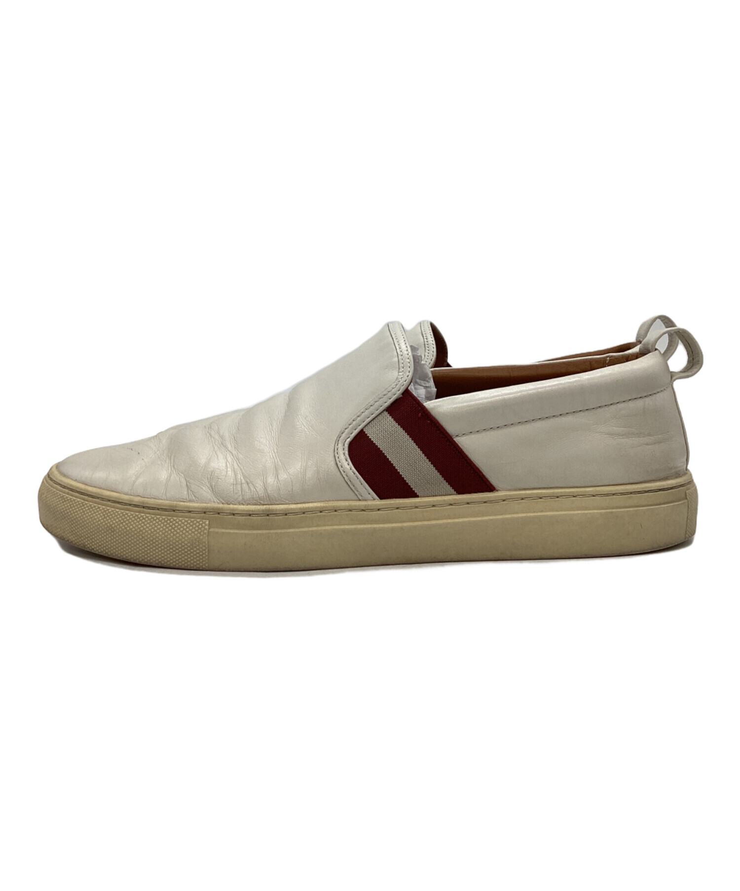 中古・古着通販】BALLY (バリー) BALLY スリッポン ホワイト×レッド