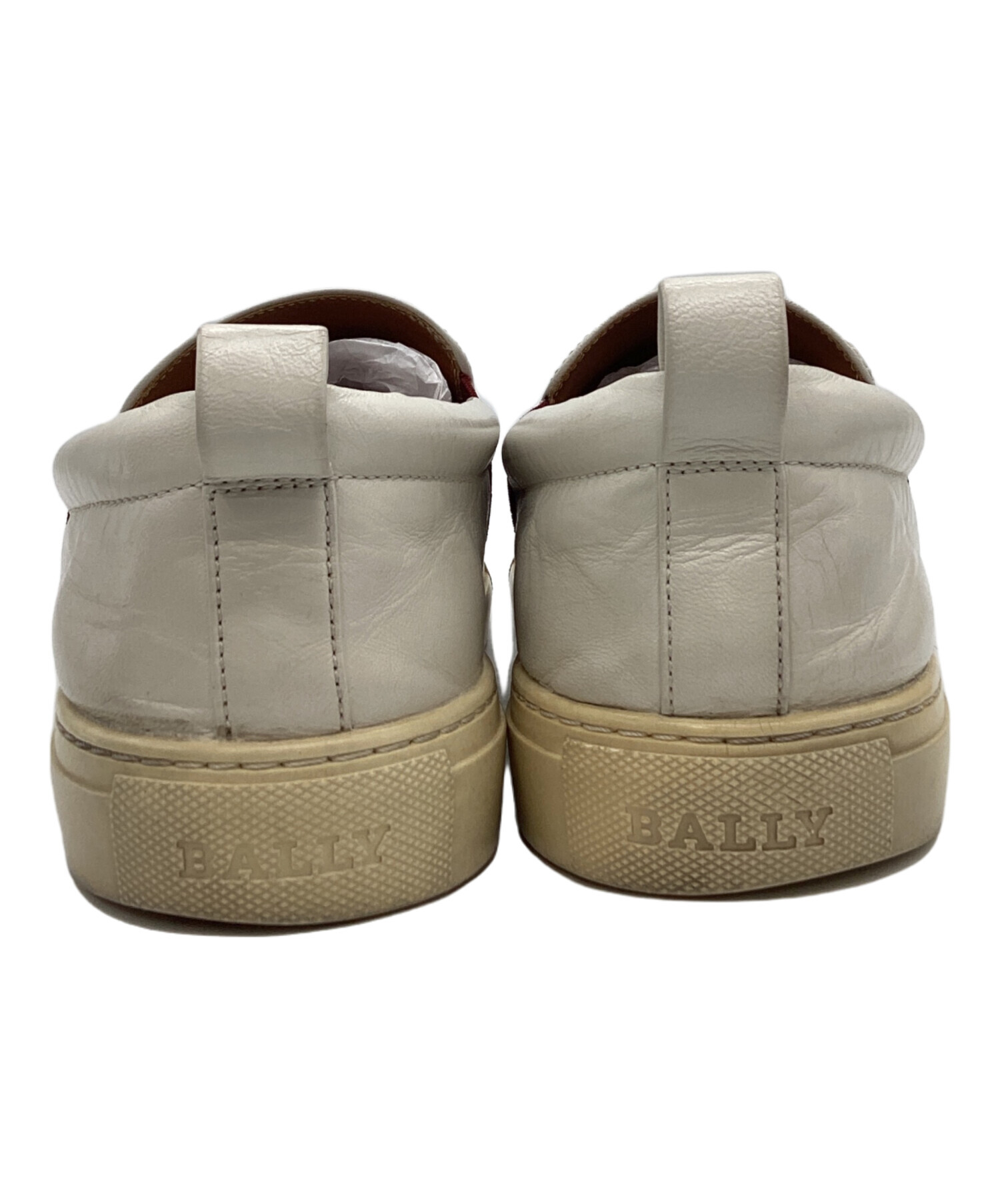 中古・古着通販】BALLY (バリー) BALLY スリッポン ホワイト×レッド