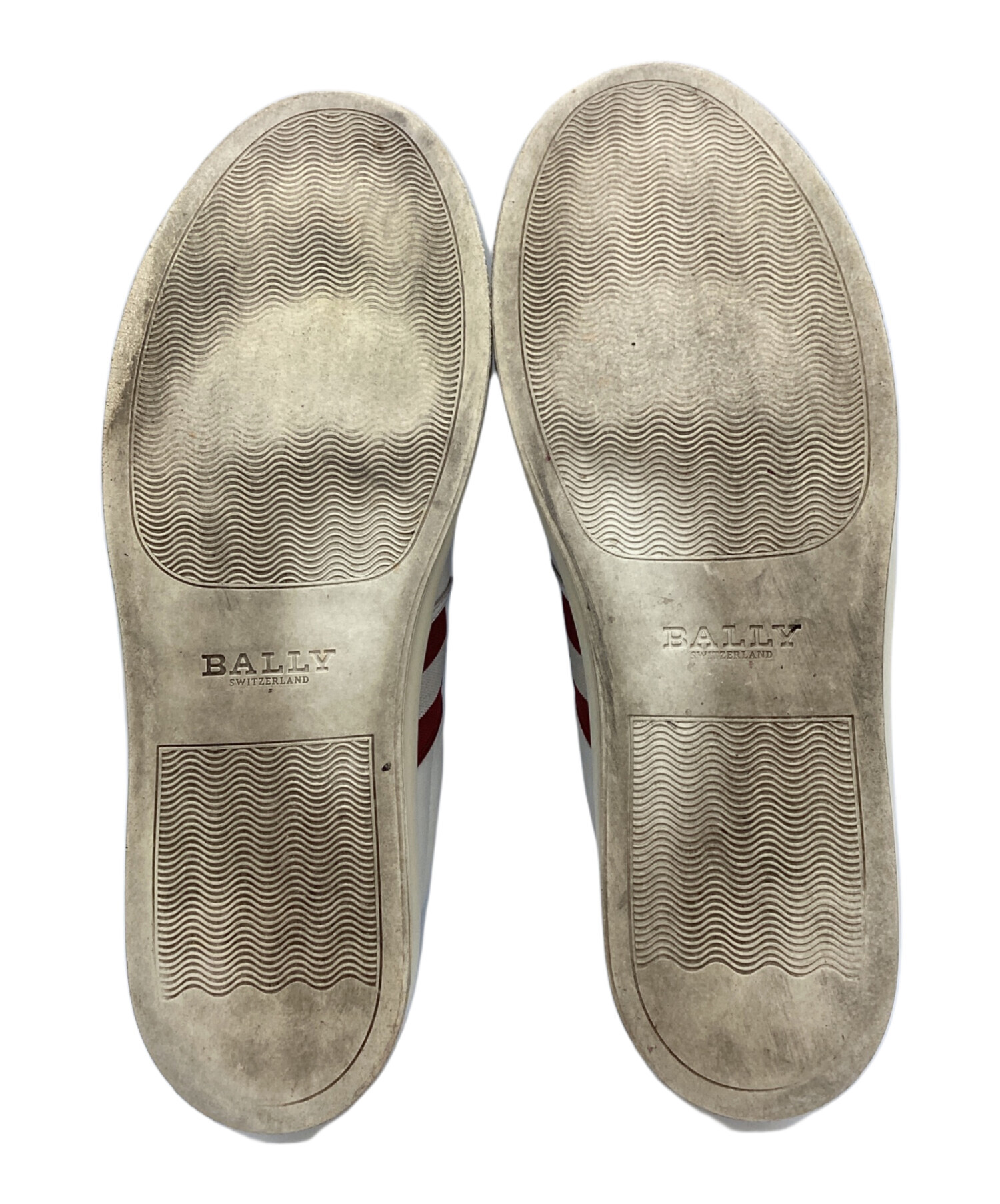 中古・古着通販】BALLY (バリー) BALLY スリッポン ホワイト×レッド