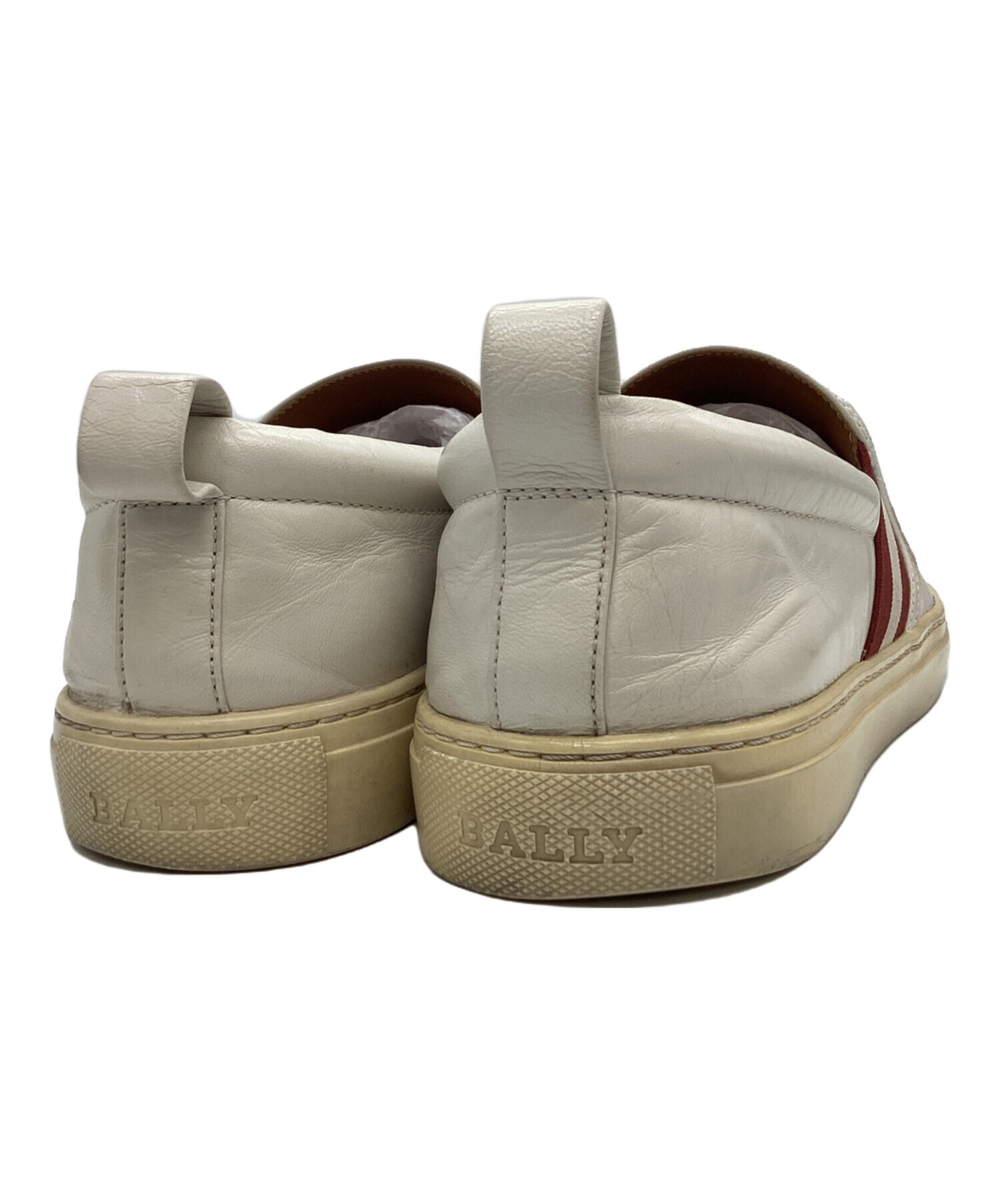 中古・古着通販】BALLY (バリー) BALLY スリッポン ホワイト×レッド 