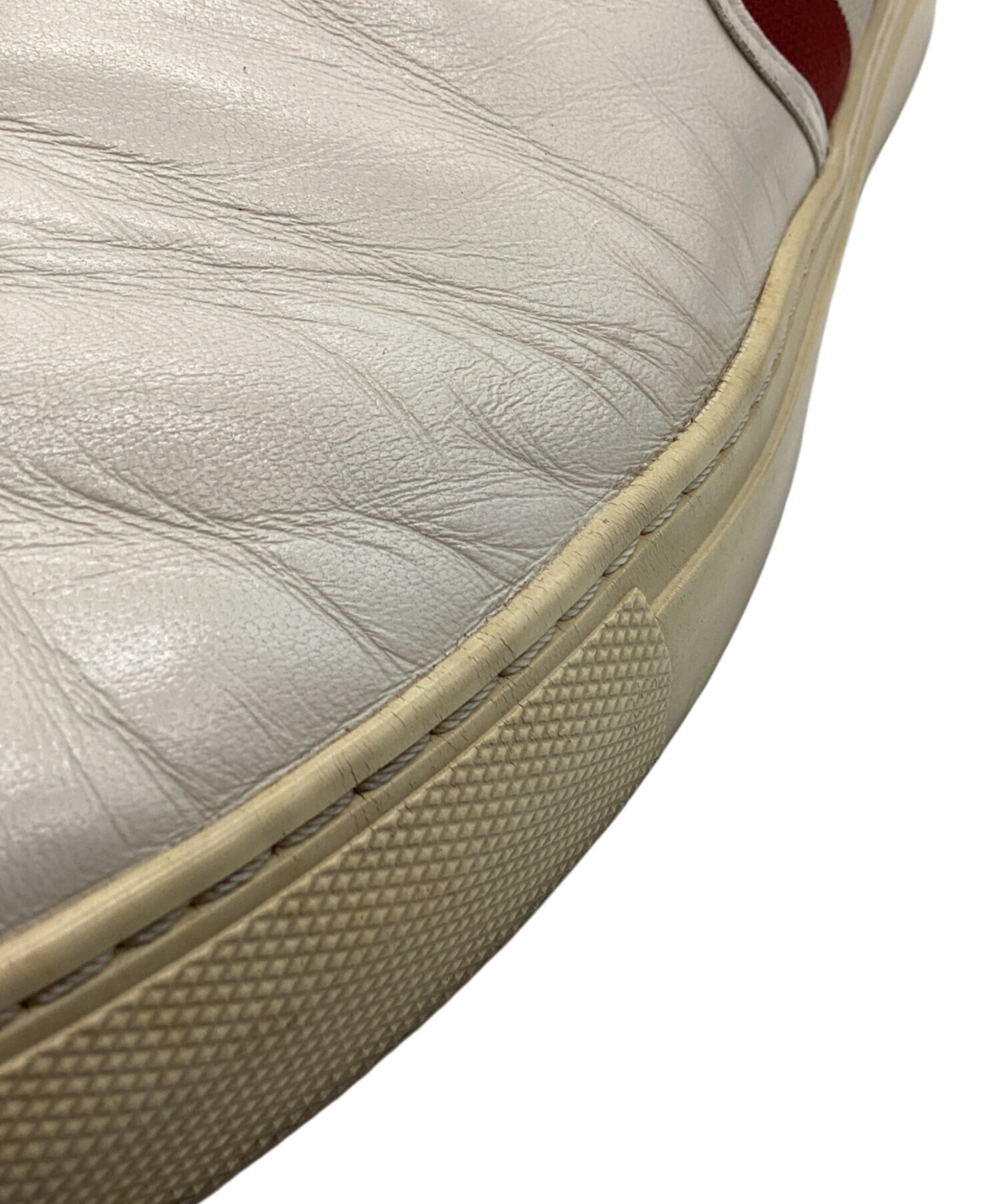 中古・古着通販】BALLY (バリー) BALLY スリッポン ホワイト×レッド 