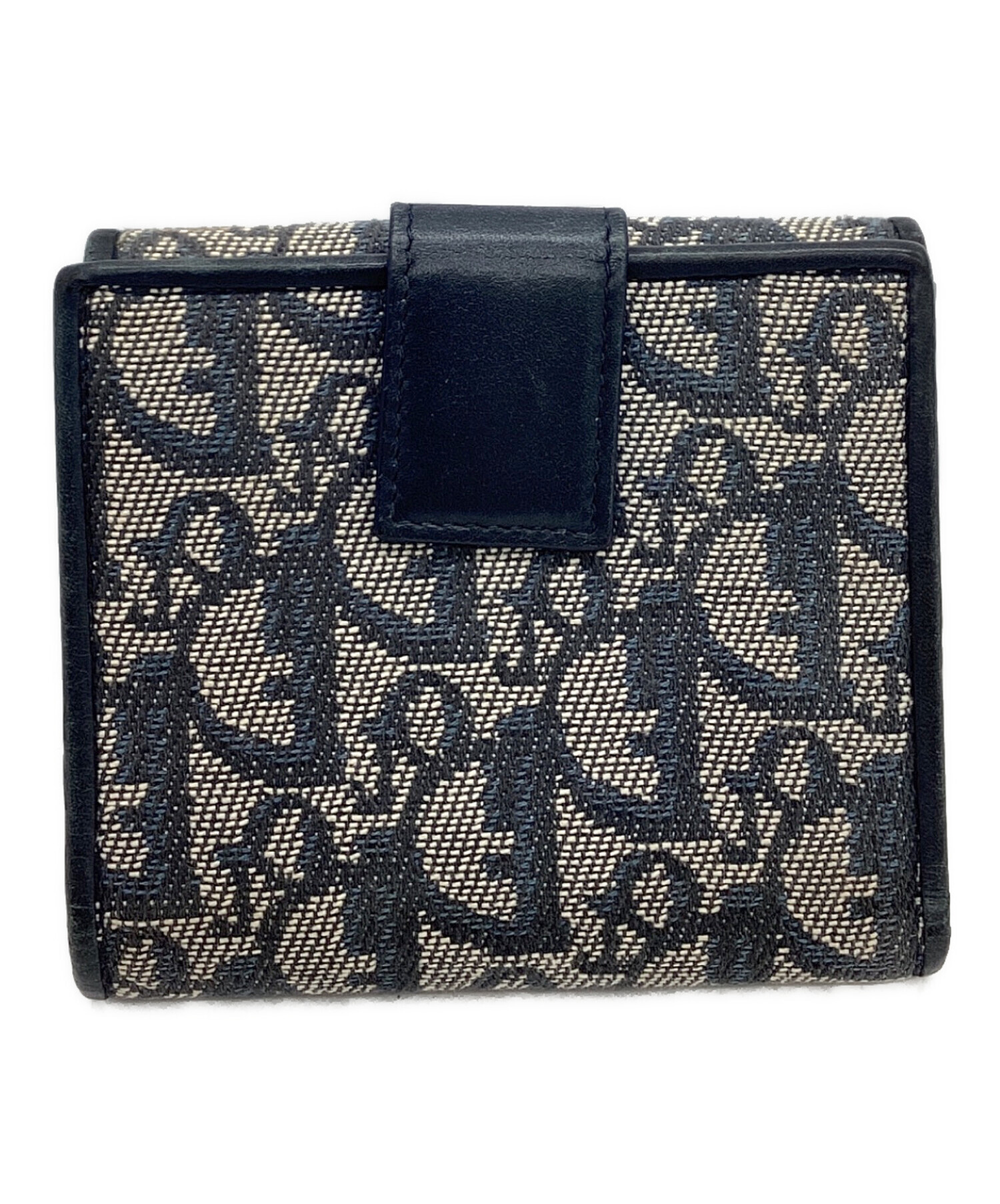 新作入荷20％Off Christian Dior 三つ折り財布 ネイビー/ベージュ
