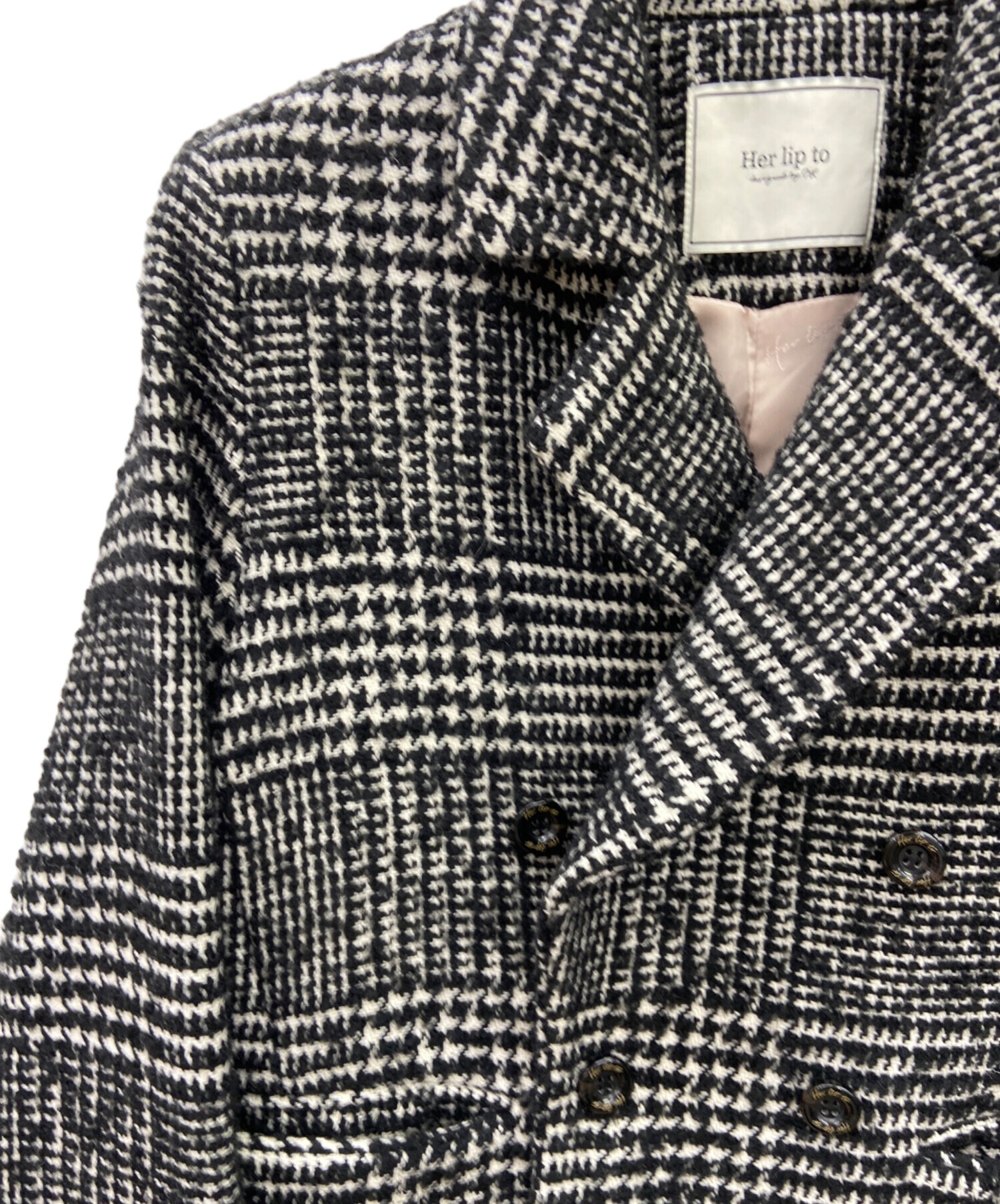 中古・古着通販】Her lip to (ハーリップトゥ) HEMINGWAY CHECK TWEED