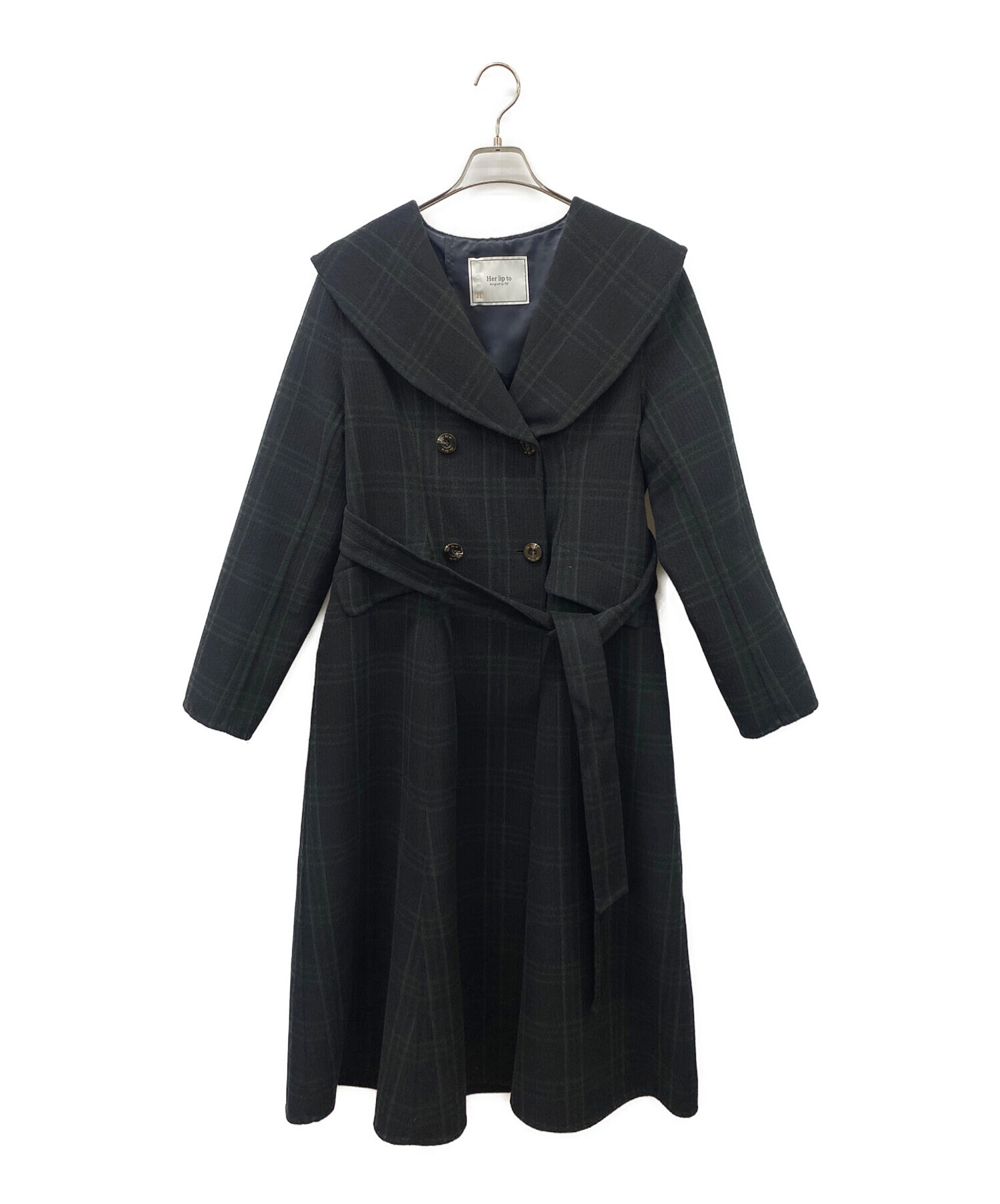 【美品♡即日発送】 herlipto パーリップトゥ　コート　千鳥格子 中古・古着通販】Her lip to (ハーリップトゥ) Herlipto Checked