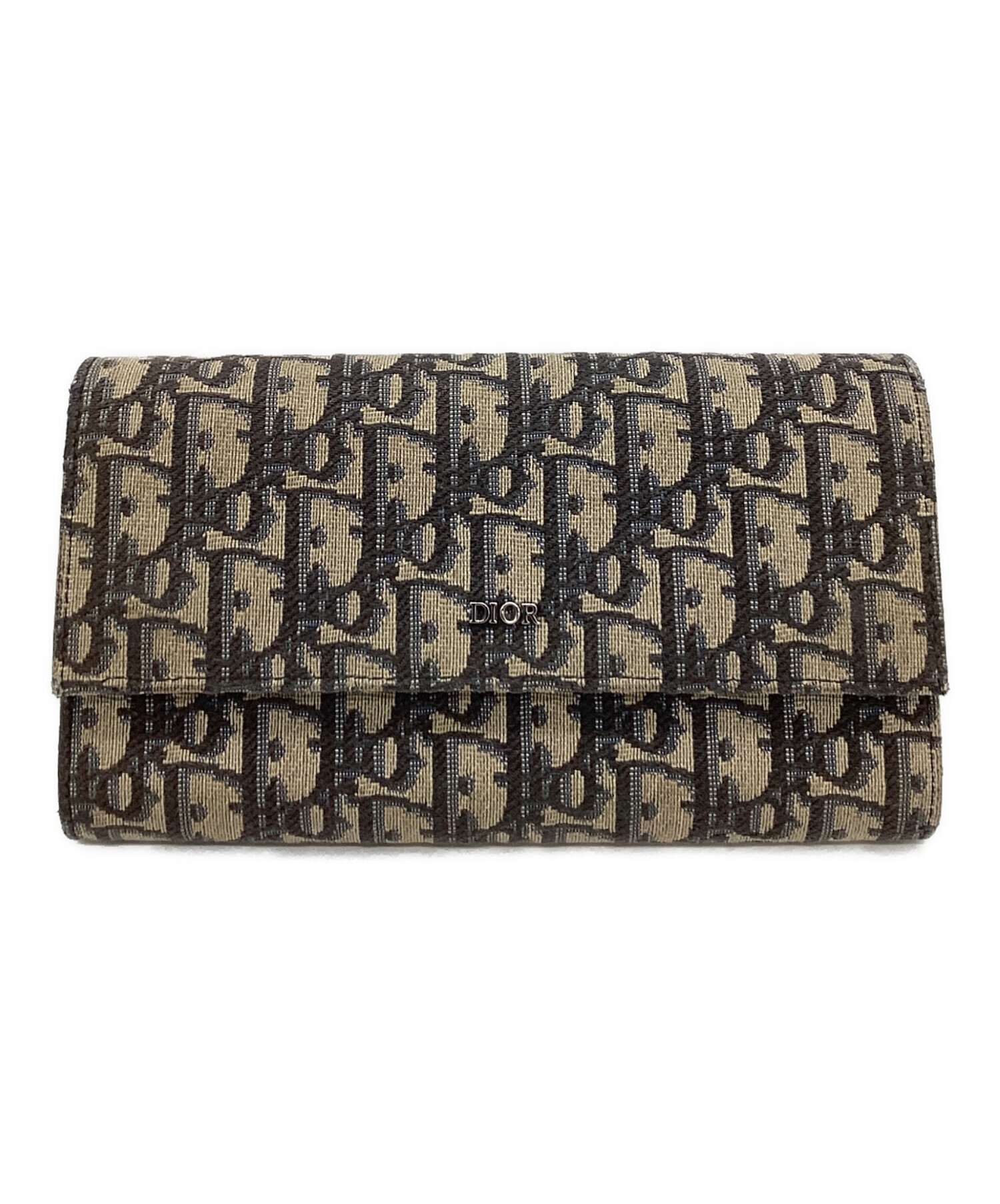 Christian Dior オブリーク ジャガード 長財布 中古・古着通販】Dior (ディオール) DIOR ディオールディブリーク