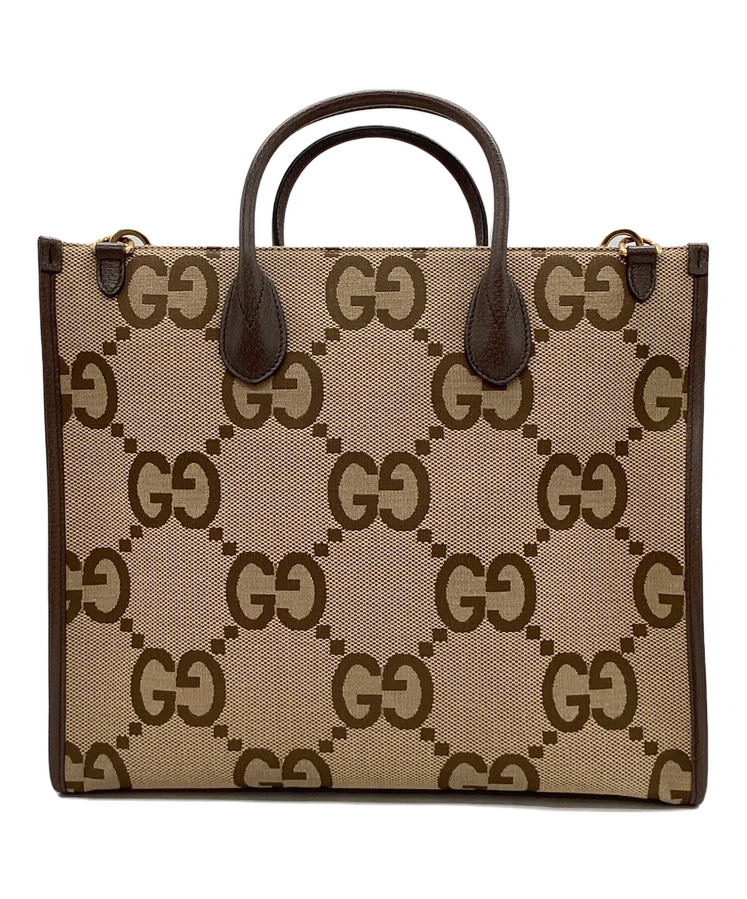 中古・古着通販】GUCCI (グッチ) 2WAYバッグ ブラウン×ベージュ