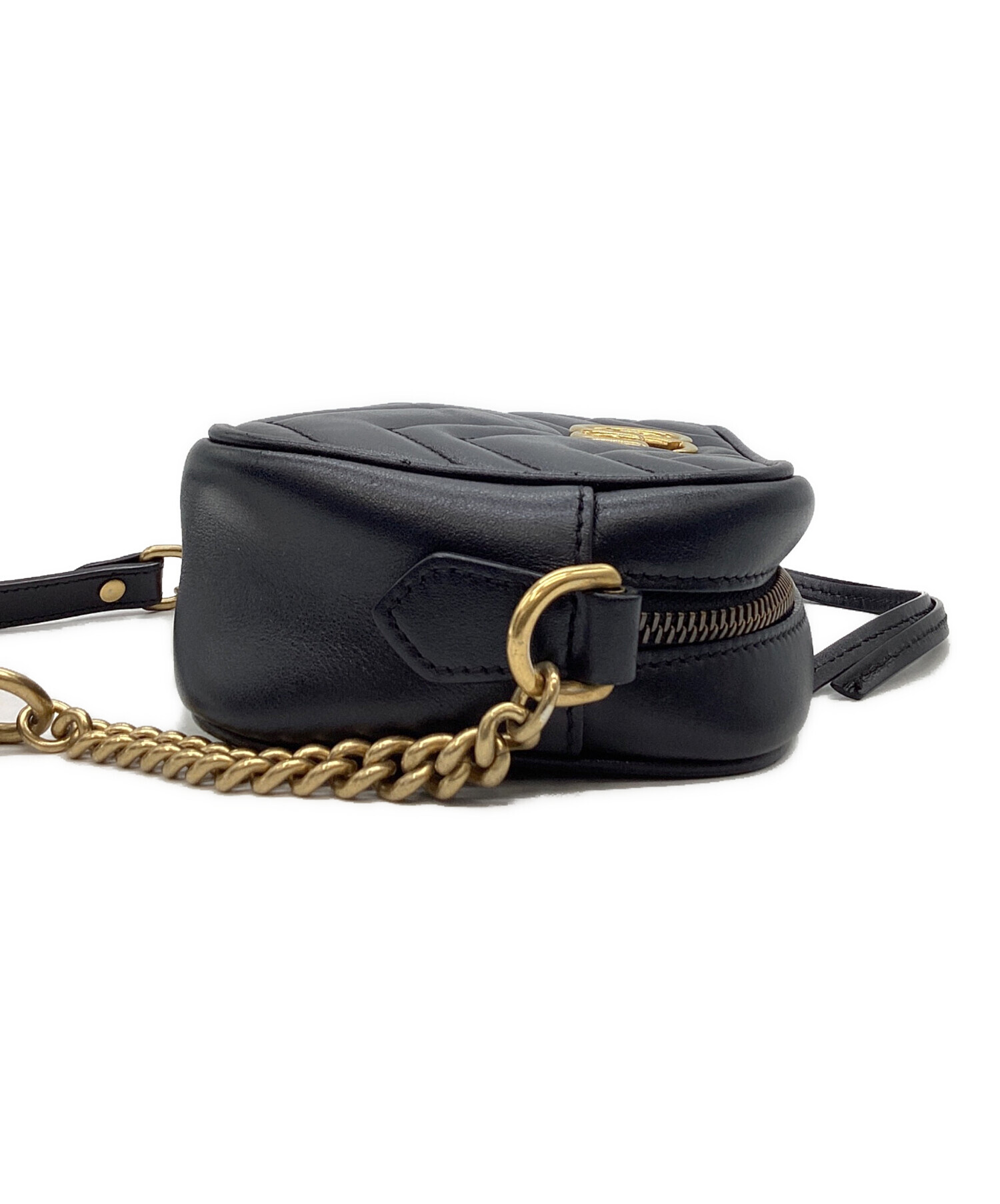 中古・古着通販】GUCCI (グッチ) GUCCI GG ミニカメラバッグ ブラック 