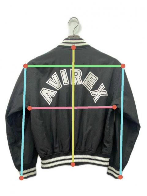 中古・古着通販】AVIREX (アヴィレックス) スタジャン ブラック サイズ