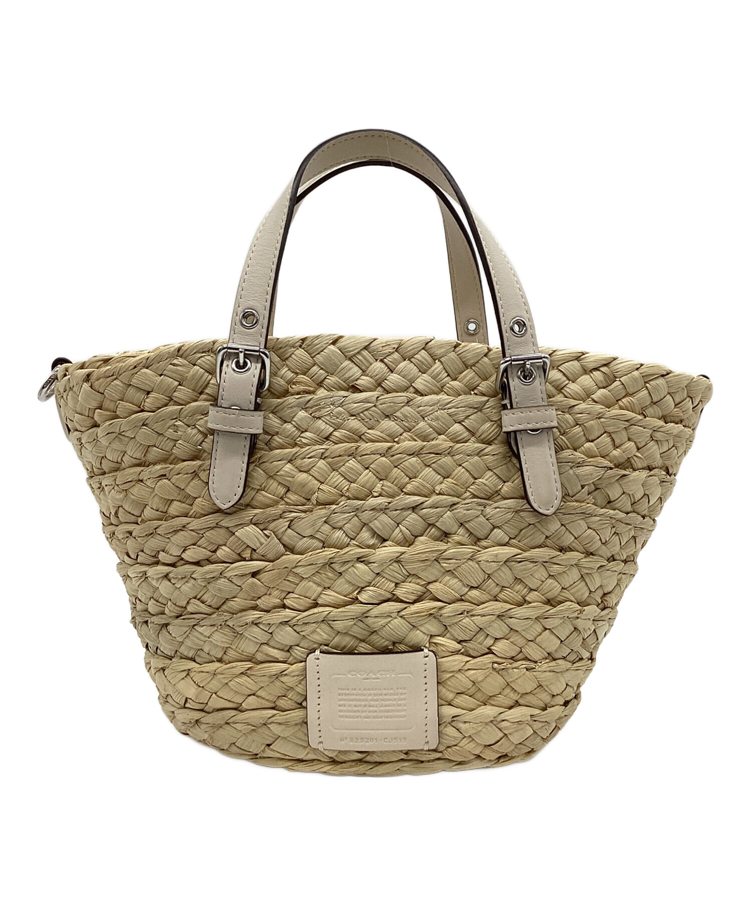 中古・古着通販】COACH (コーチ) 2WAYカゴバッグ ナチュラル