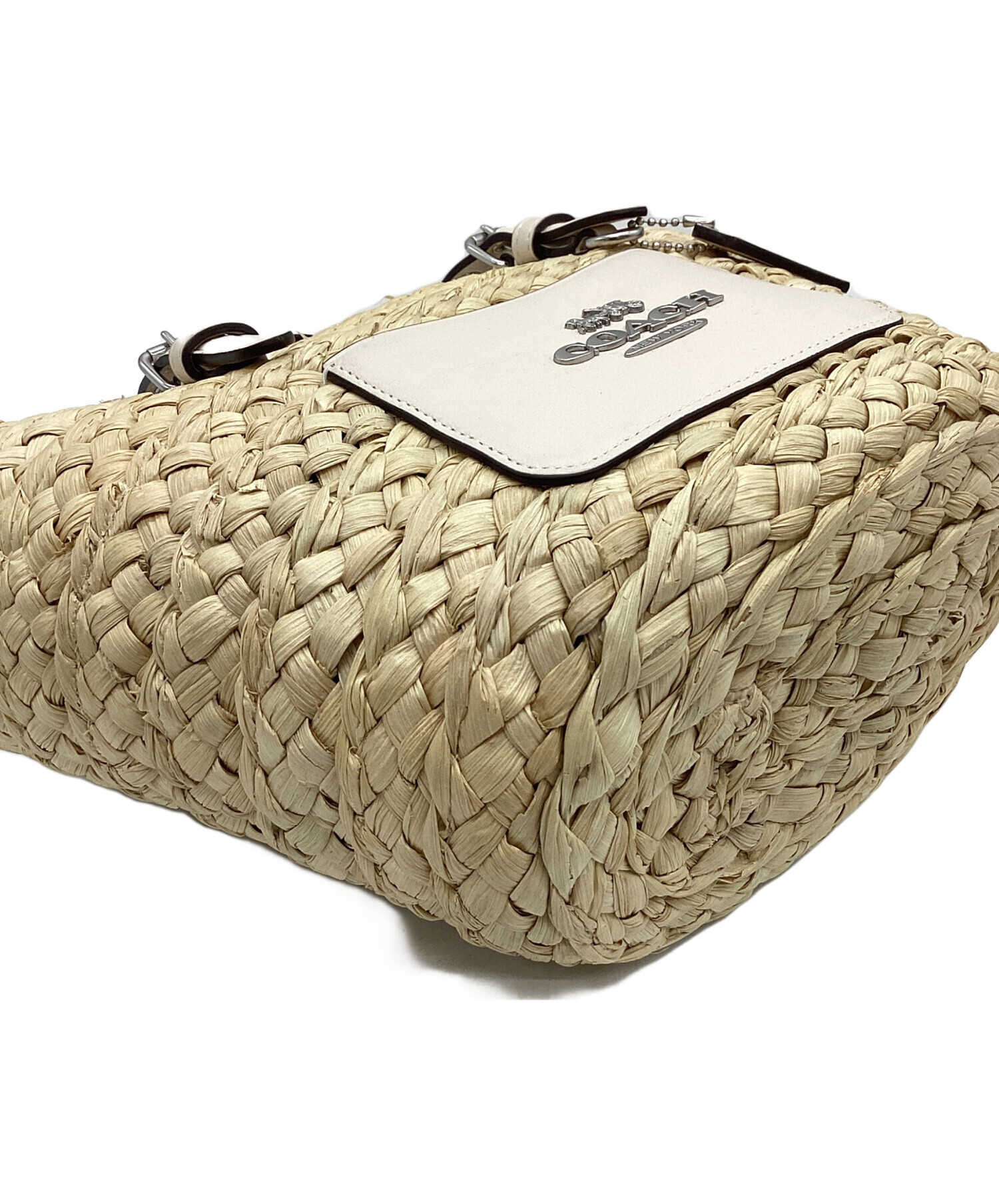 お値下げ中COACH かごバッグ レア 中古・古着通販】COACH (コーチ) 2WAYカゴバッグ ナチュラル