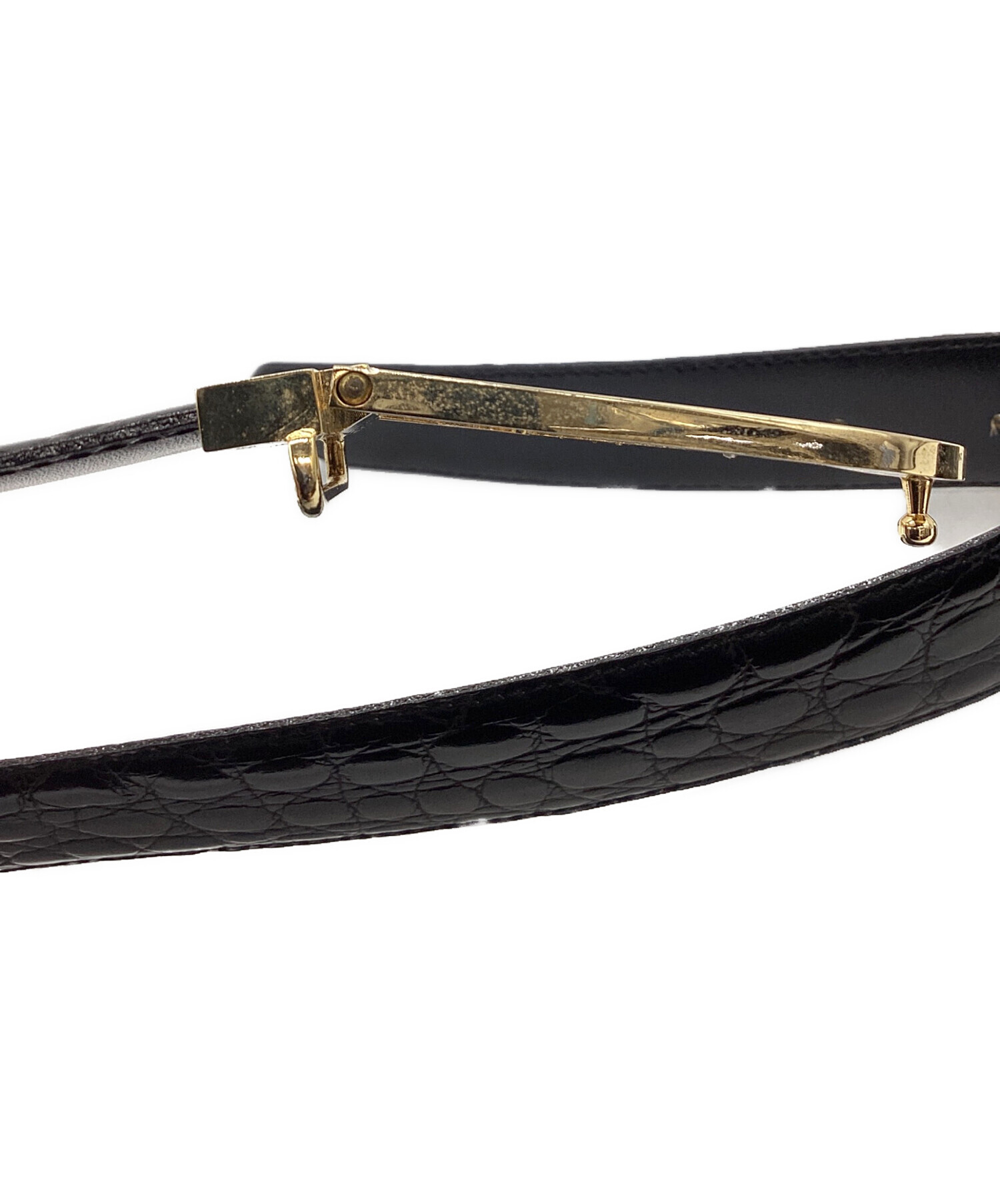 中古・古着通販】CELINE (セリーヌ) CELINE 馬車金具ベルト ブラック