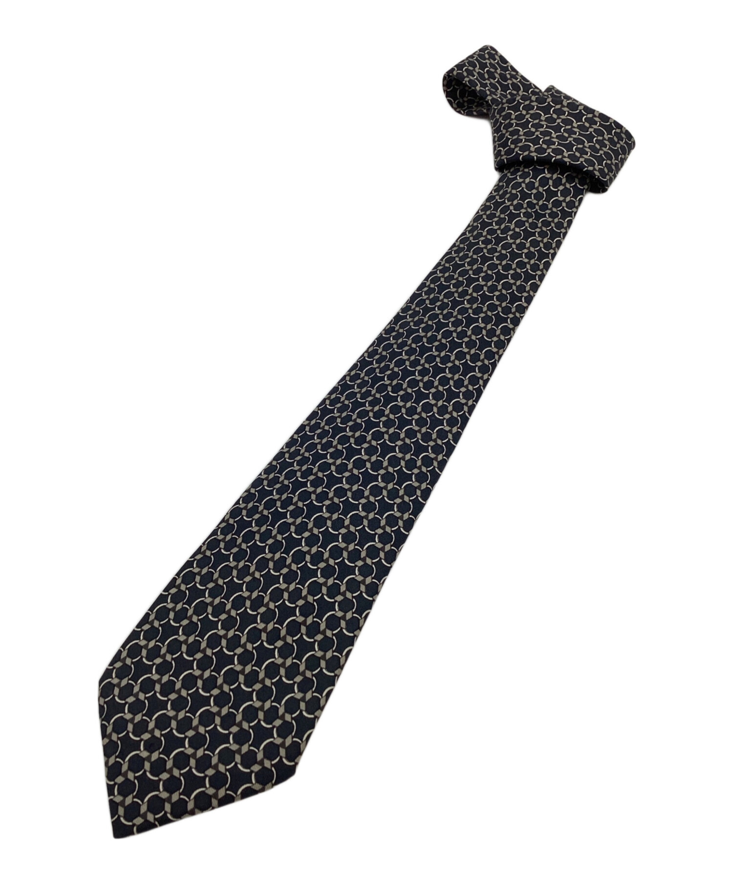 エルメス HERMES ネクタイ ネクタイ メンズ【中古】 中古・古着通販】HERMES (エルメス) HERMES ネクタイ ブラック×グレー